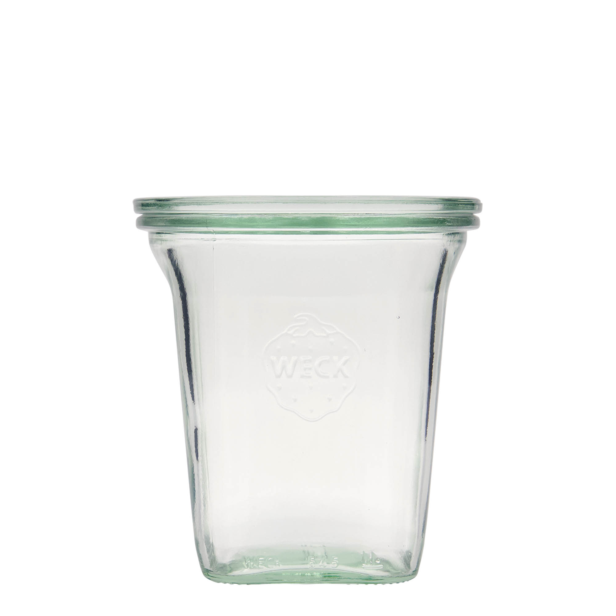 6x 545 ml WECK kvadrātstikla burka ar stikla vāciņu RR 100