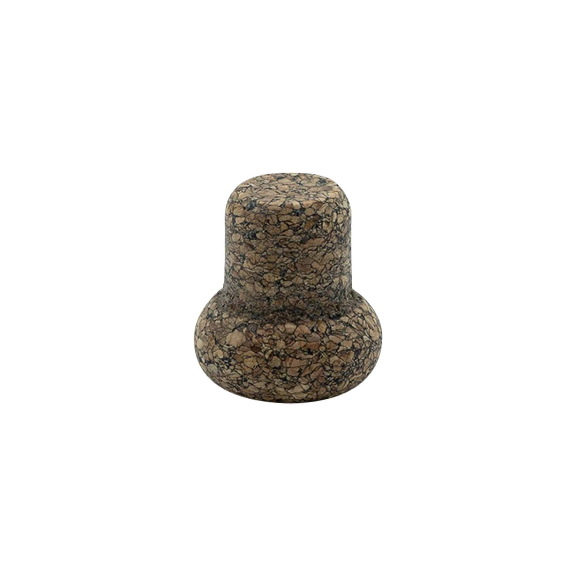Roktura korķis 'Barrel' 22,5 mm, Corkcoal, priekš atveres: korķis