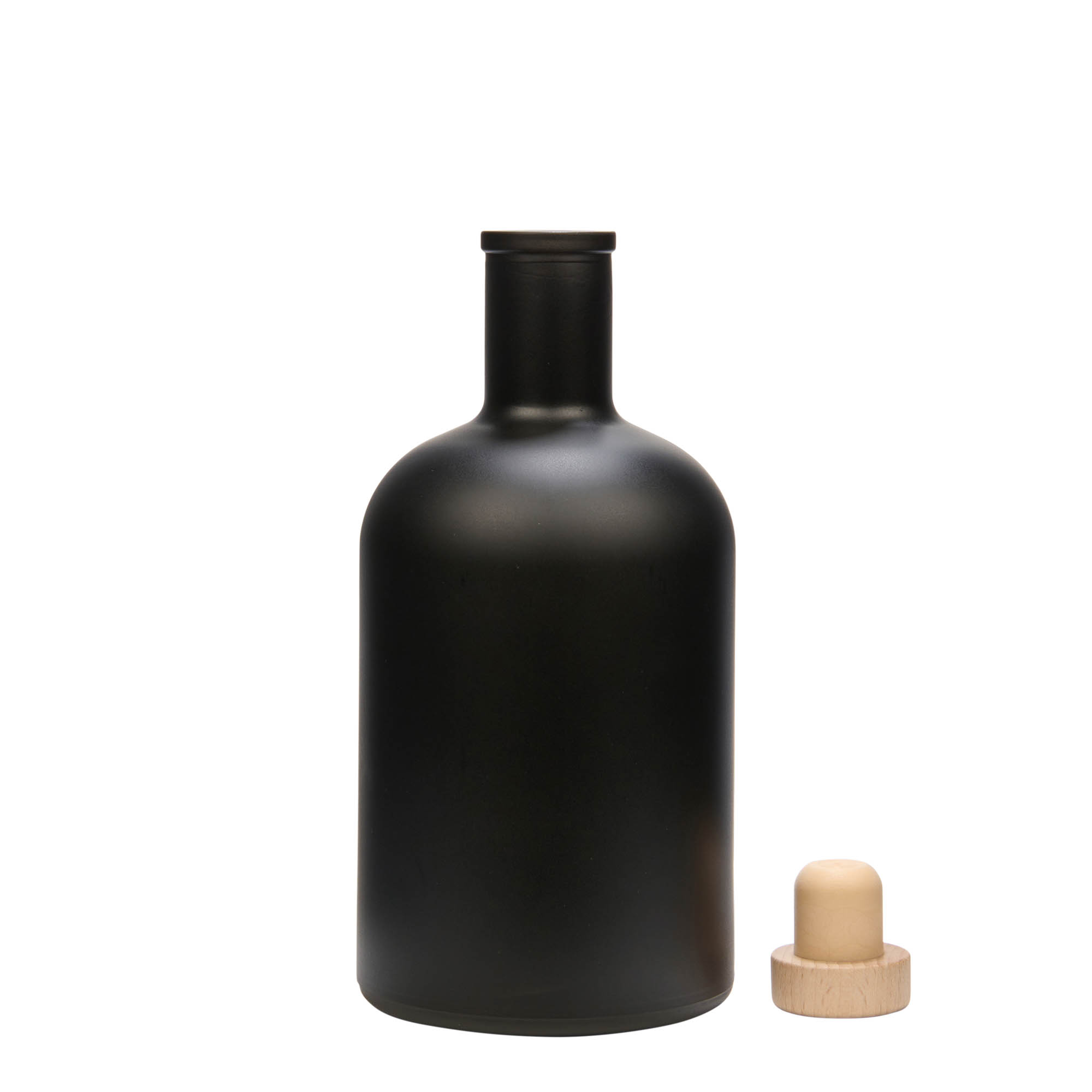 700 ml stikla pudele 'Gerardino', melna, atvere: korķis