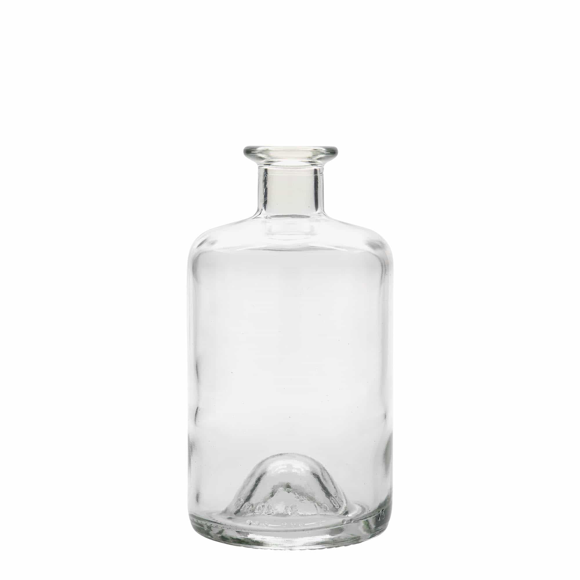 500 ml stikla pudele aptiekāram, atvere: korķis