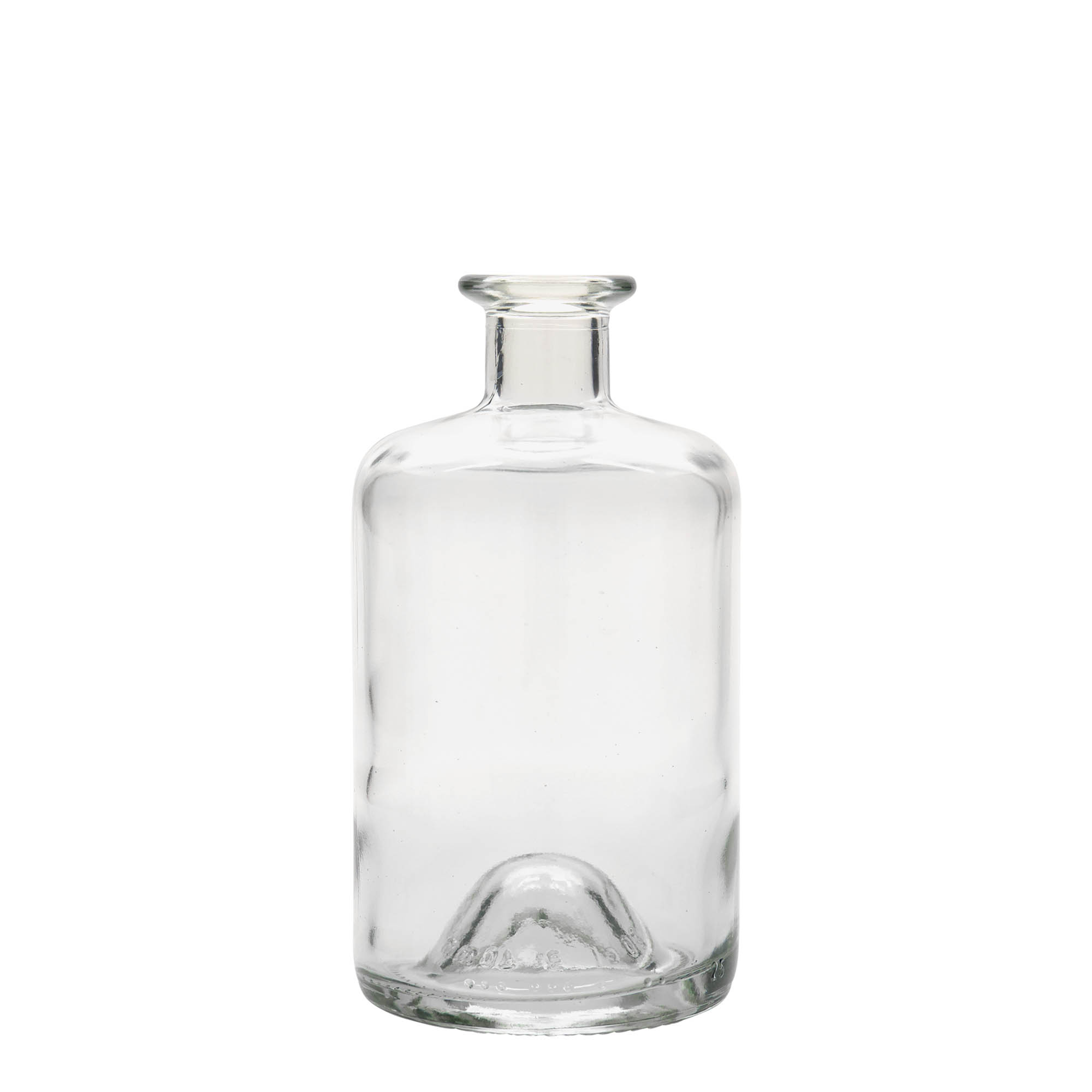 500 ml stikla pudele aptiekāram, atvere: korķis