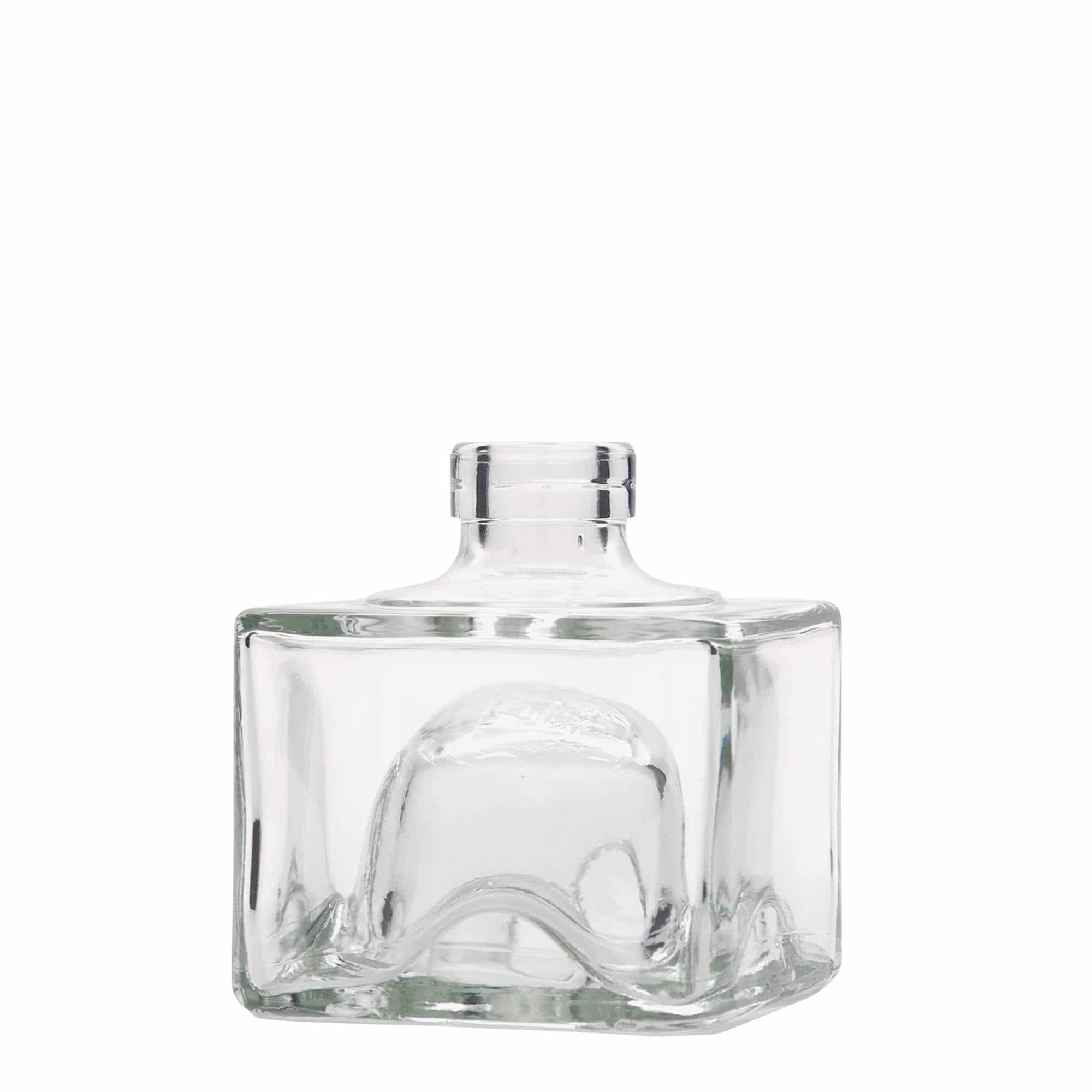 200 ml stikla pudele 'Cocolores', kvadrātiska, aizdare: korķis