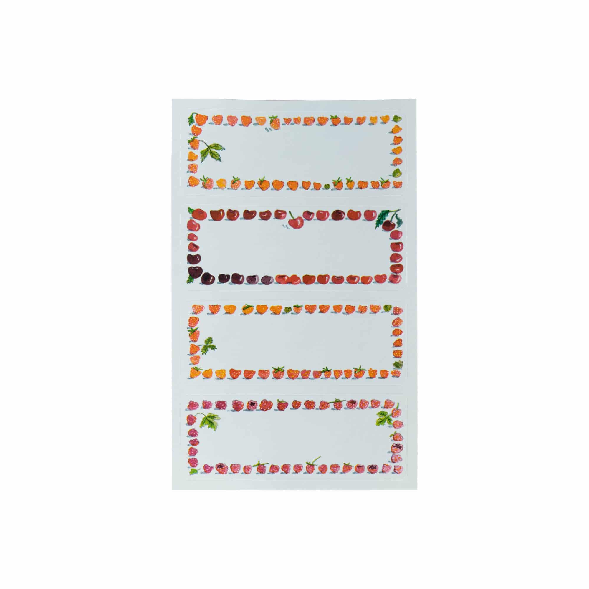 Zweckform etiķetes 'Augļu rāmis', taisnstūrveida, papīrs, daudzkrāsains