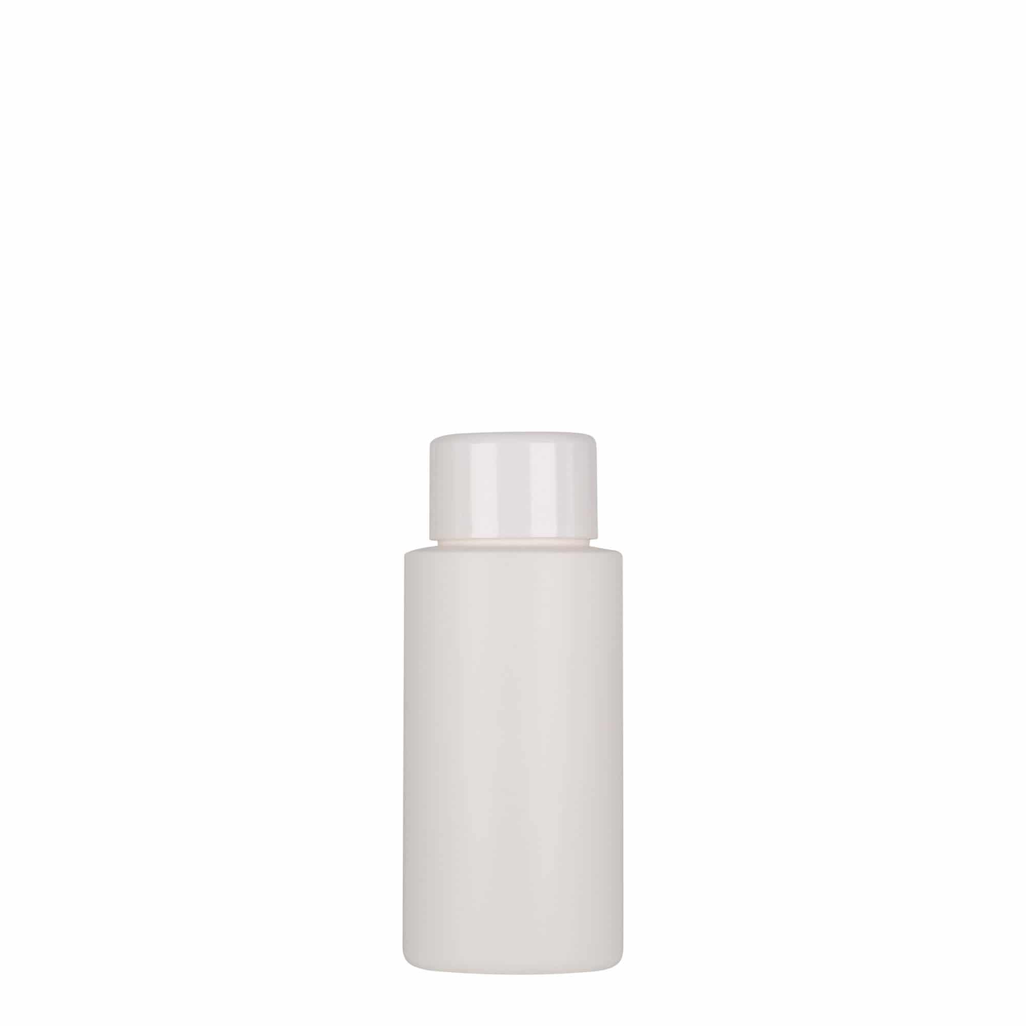 50 ml plastmasas pudele 'Pipe', HDPE, balta, atvere: 24/410