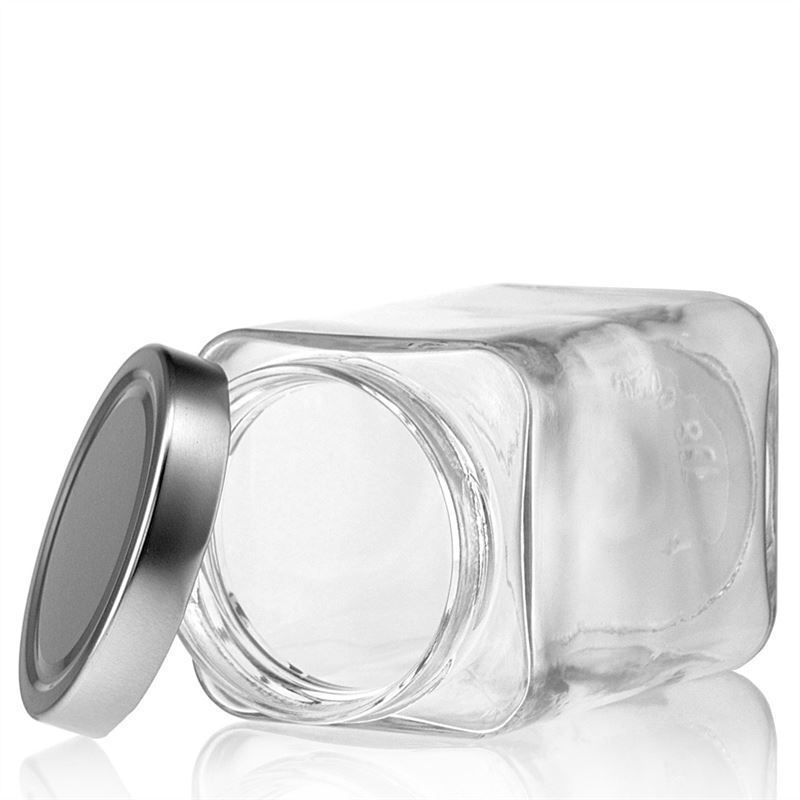 720 ml kvadrātveida stikla burka 'Ikarus', atvere: Deep-Twist-Off (DTO 82)