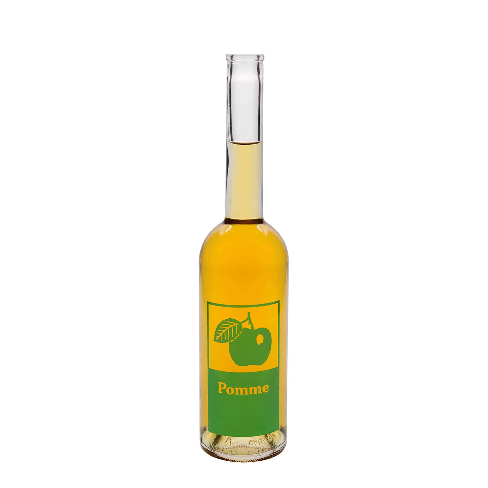 500 ml stikla pudele 'Opera', motīvs: ābols, atvere: korķis