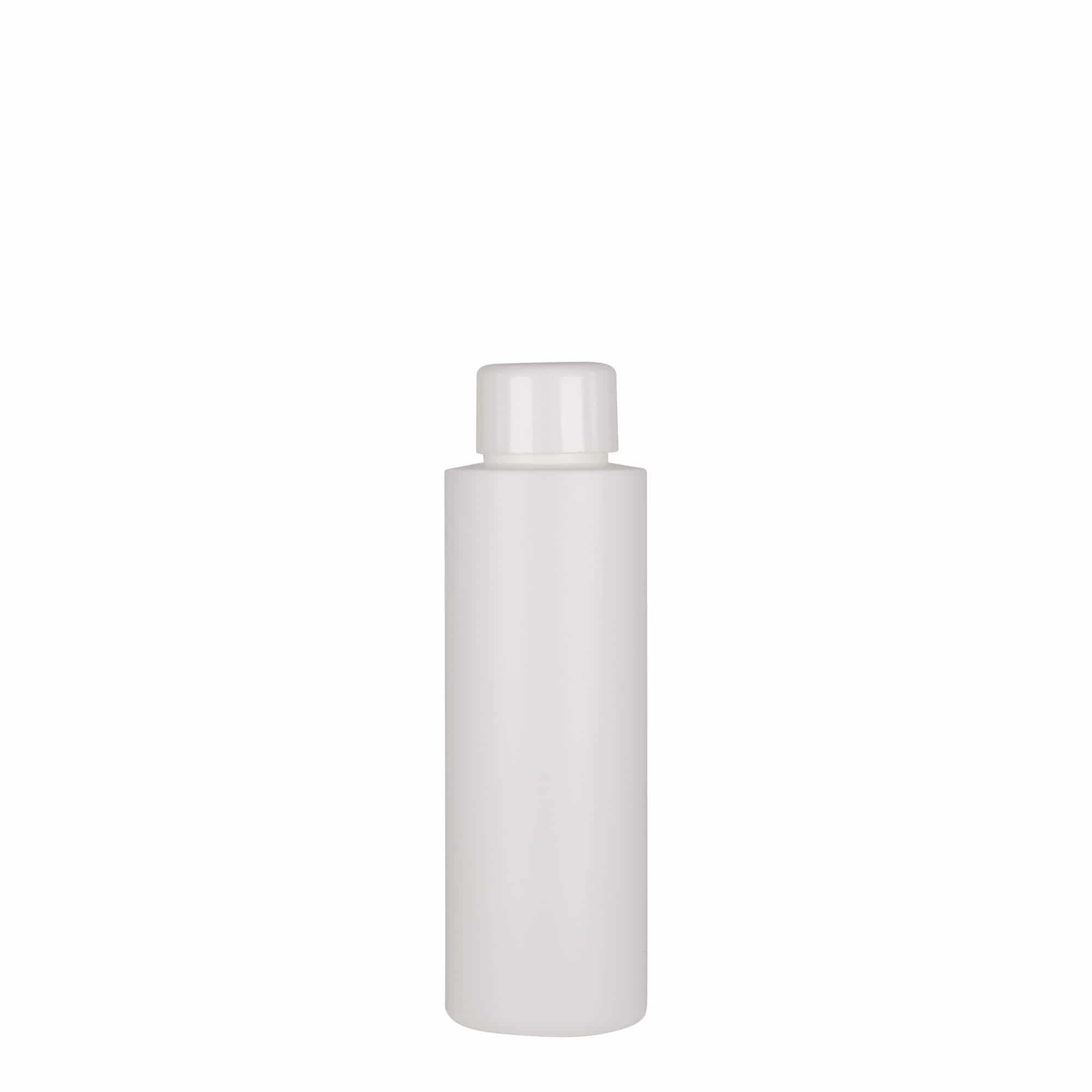 100 ml plastmasas pudele 'Pipe', HDPE, balta, atvere: 24/410