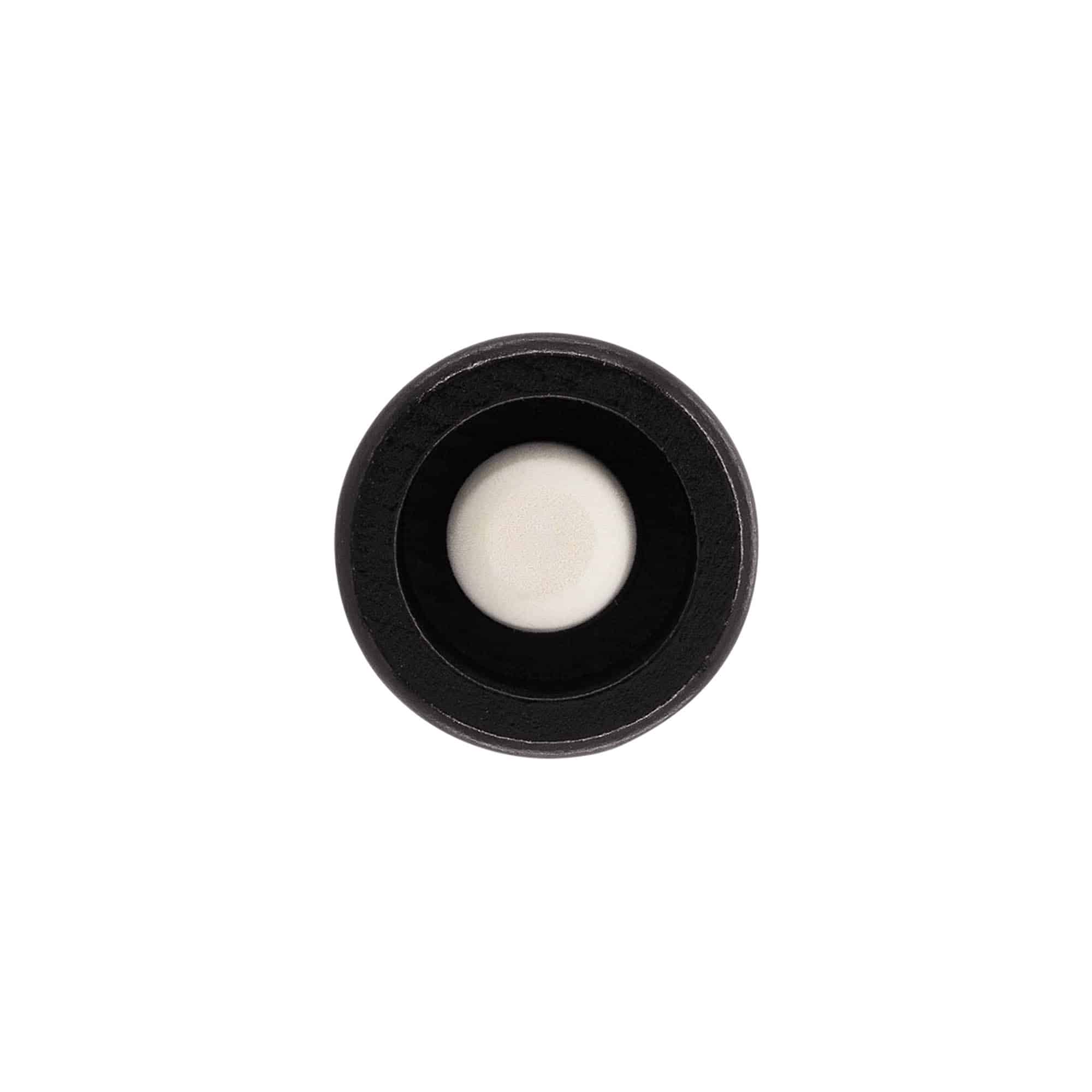Roktura korķis 19 mm "Melone", koks/PE, melns, priekš atveres: korķis