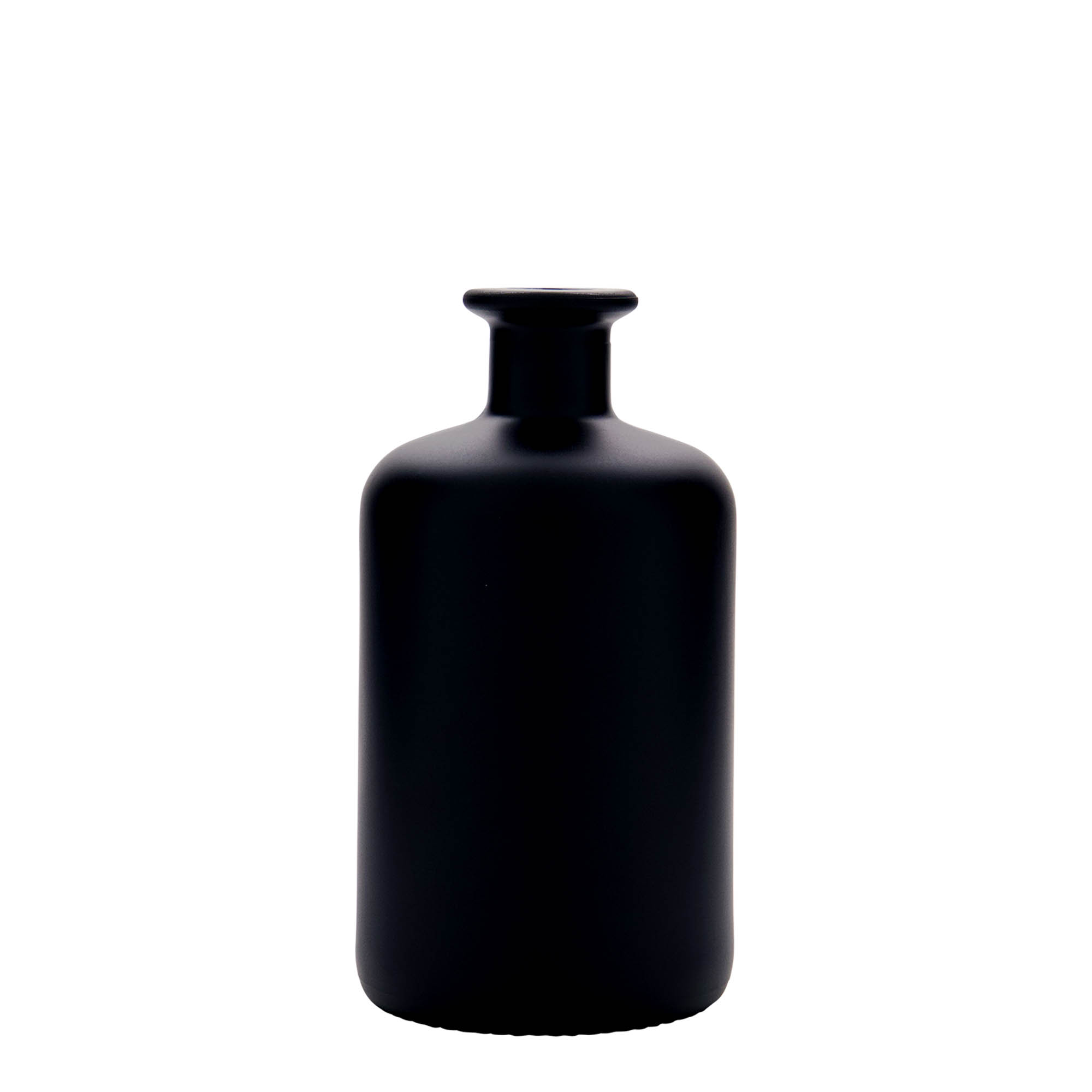 500 ml stikla pudele, aptiekāra, melna, atvere: korķis
