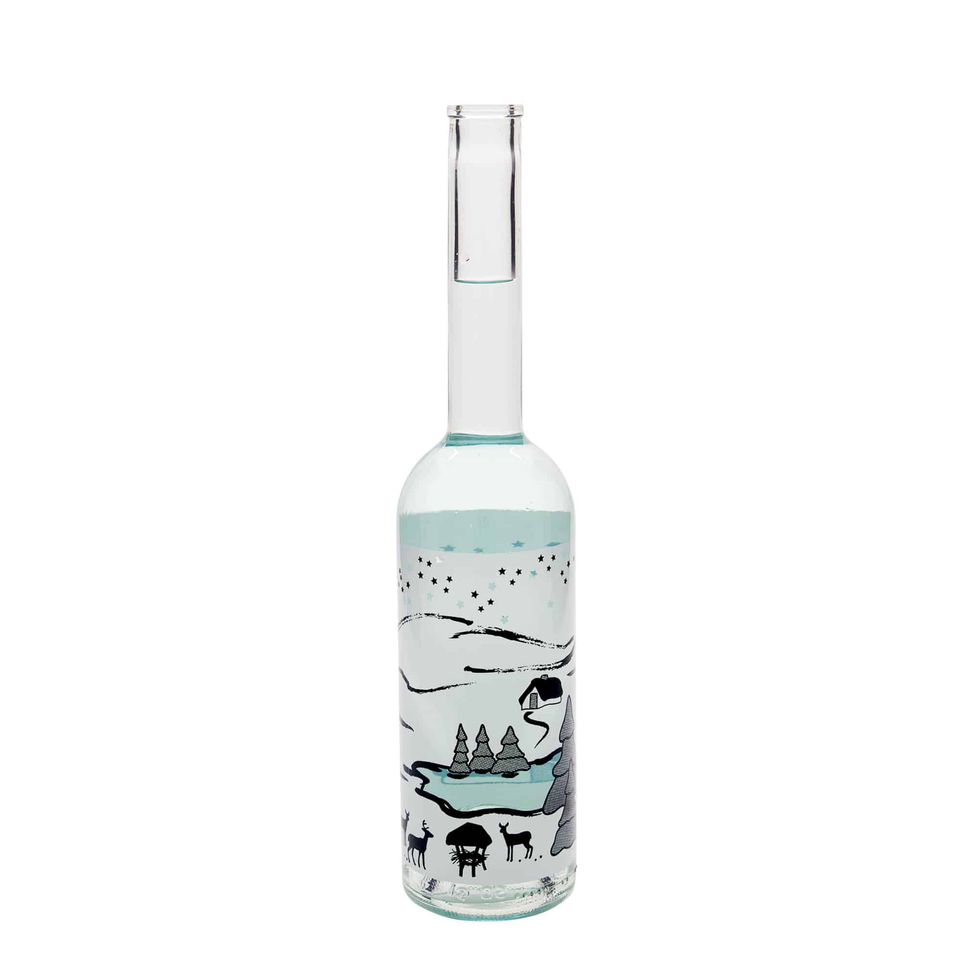 500 ml stikla pudele 'Opera', motīvs: Ziemas sapnis-Bianco, atvere: korķis 500 ml stikla pudele 'Opera', motīvs: Ziemas sapnis-Bianco, atvere: korķis