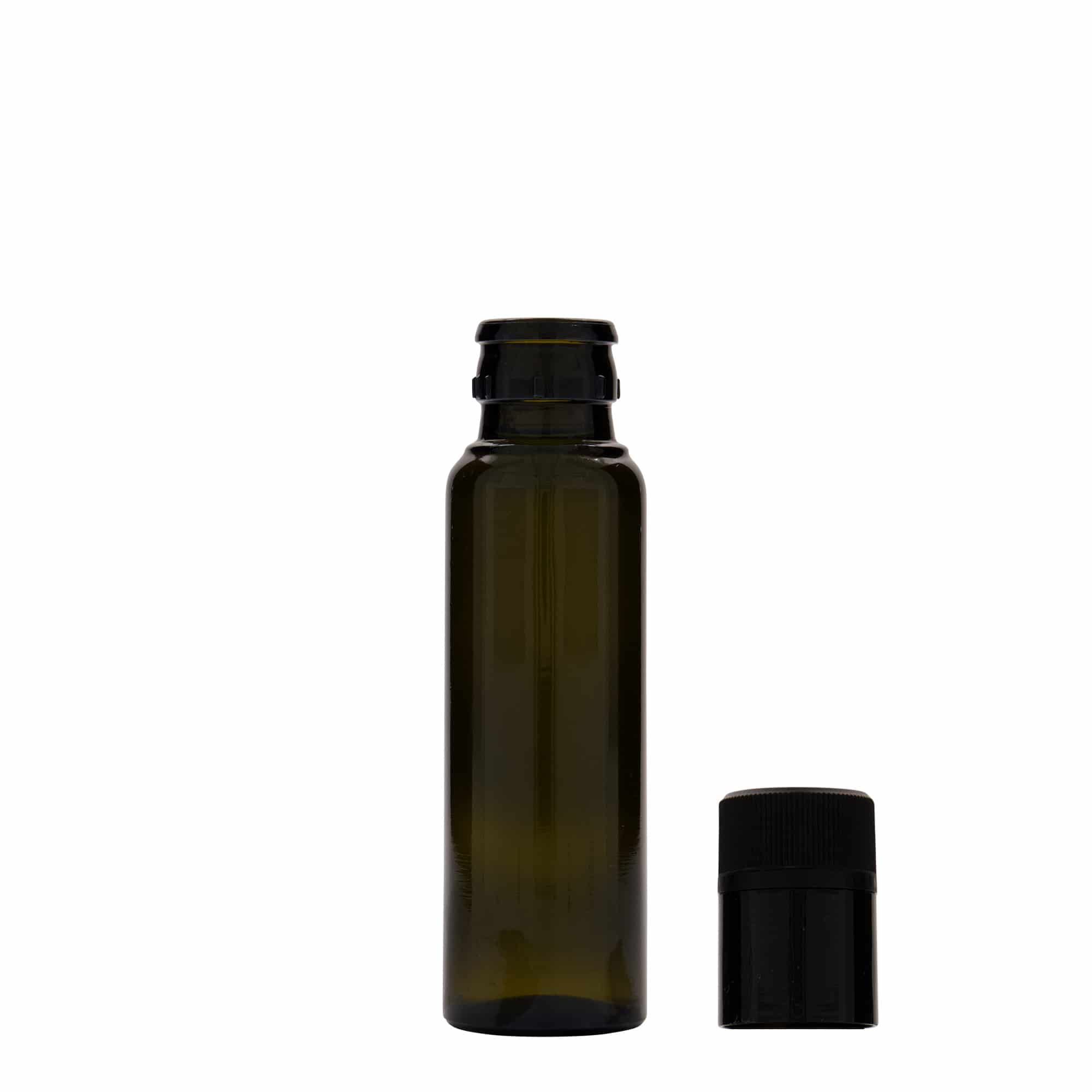 100 ml etiķa/eļļas pudele 'Willy New', stikls, antīkzaļš, kakliņš: DOP