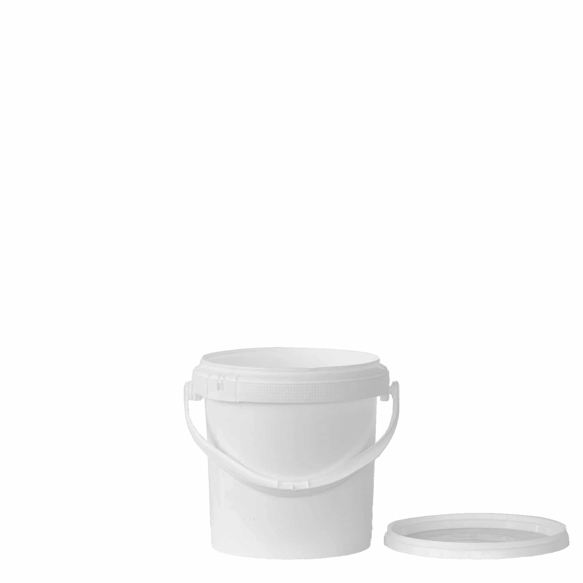 1 l spainis, PP plastmasa, balts