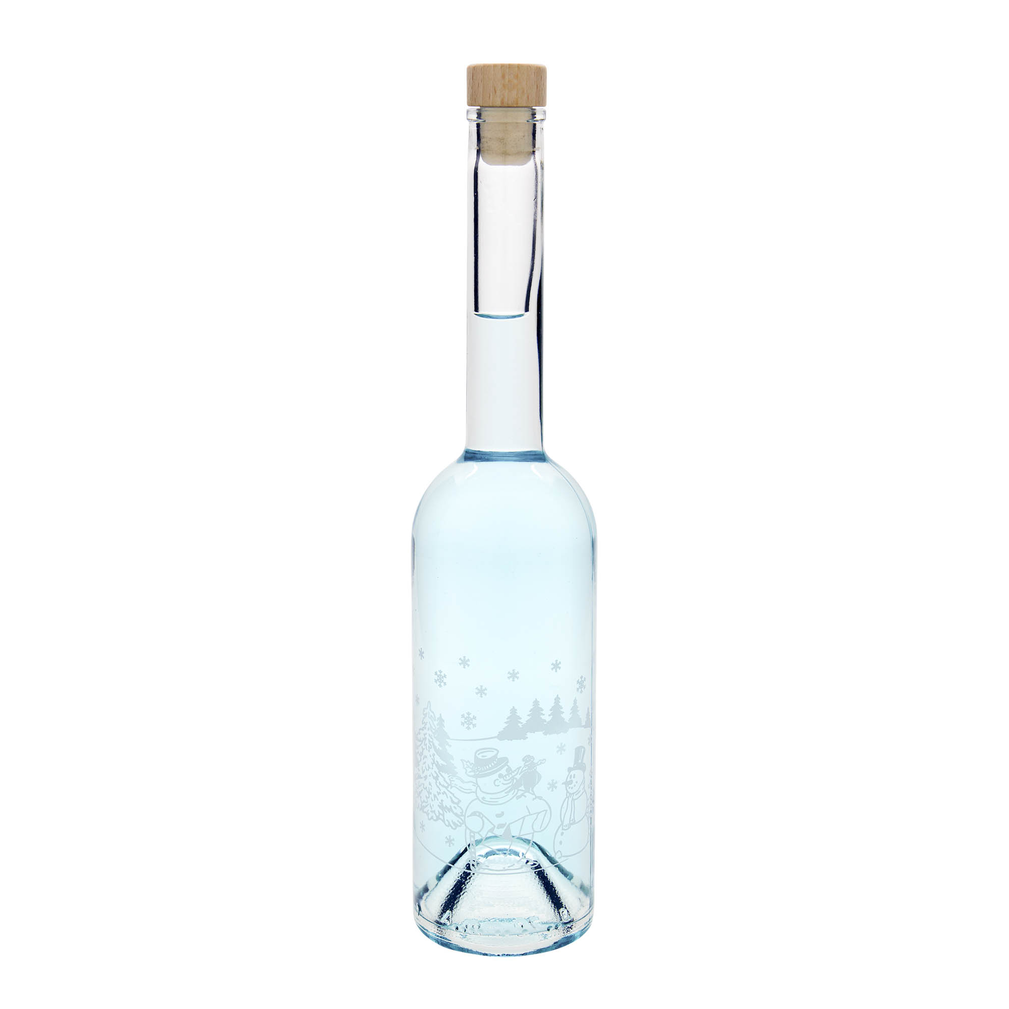 500 ml stikla pudele 'Opera', motīvs: sniegavīra pudele, atvere: korķis 500 ml stikla pudele 'Opera', motīvs: sniegavīra pudele, atvere: korķis
