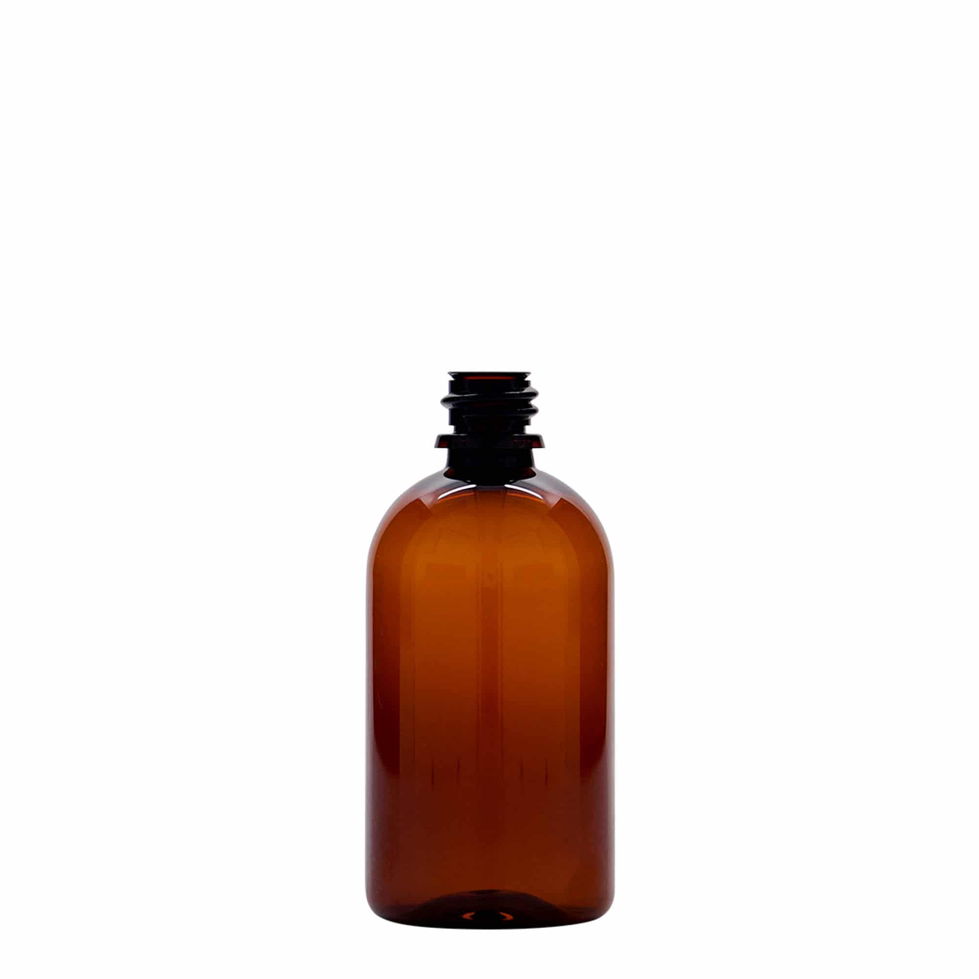 100 ml PET zāļu pudelīte 'Easy Living', brūna, plastmasas, aizdare: DIN 18 100 ml PET zāļu pudelīte 'Easy Living', brūna, plastmasas, aizdare: DIN 18