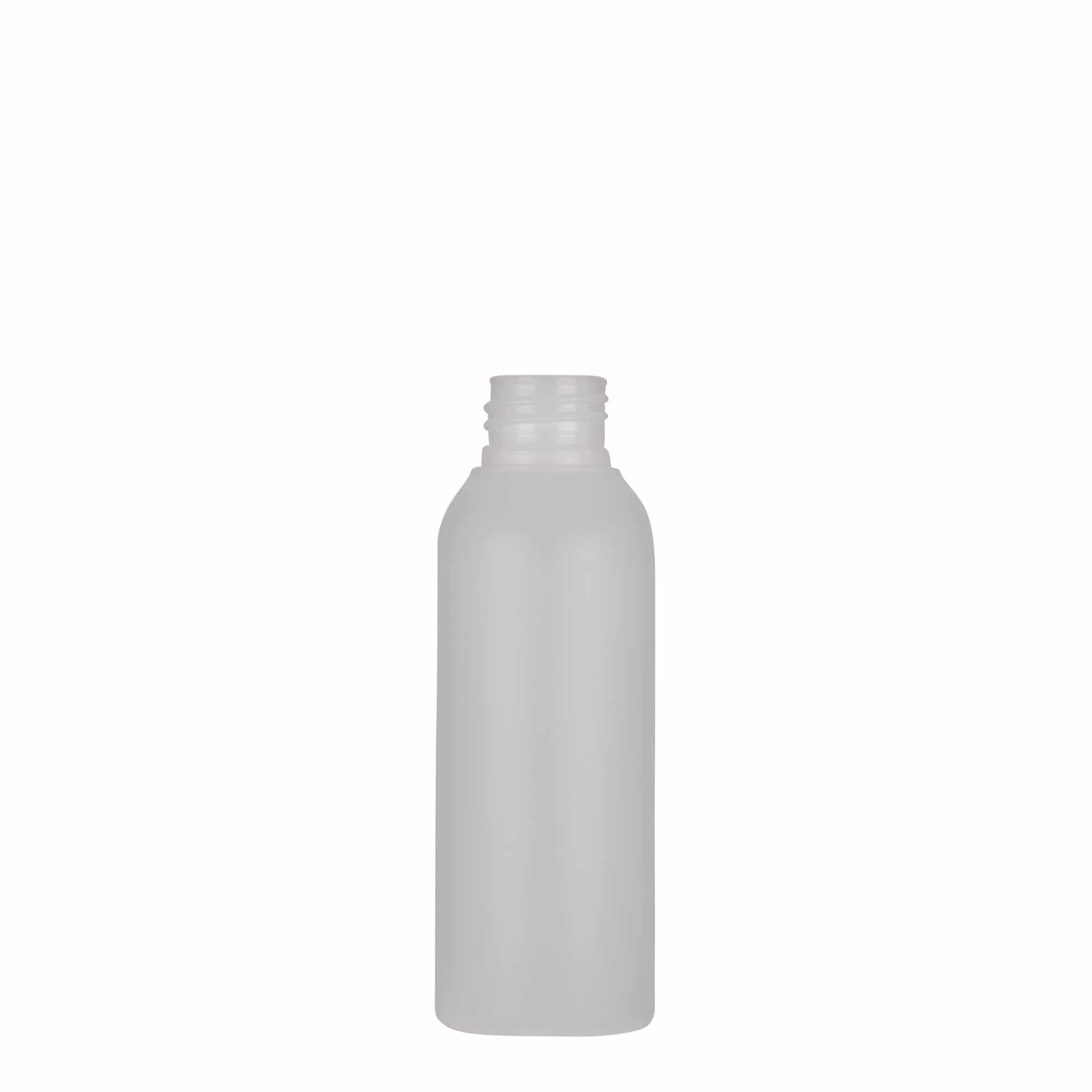 100 ml plastmasas pudele 'Tuffy', HDPE, dabīga, aizdare: GPI 24/410 100 ml plastmasas pudele 'Tuffy', HDPE, dabīga, aizdare: GPI 24/410