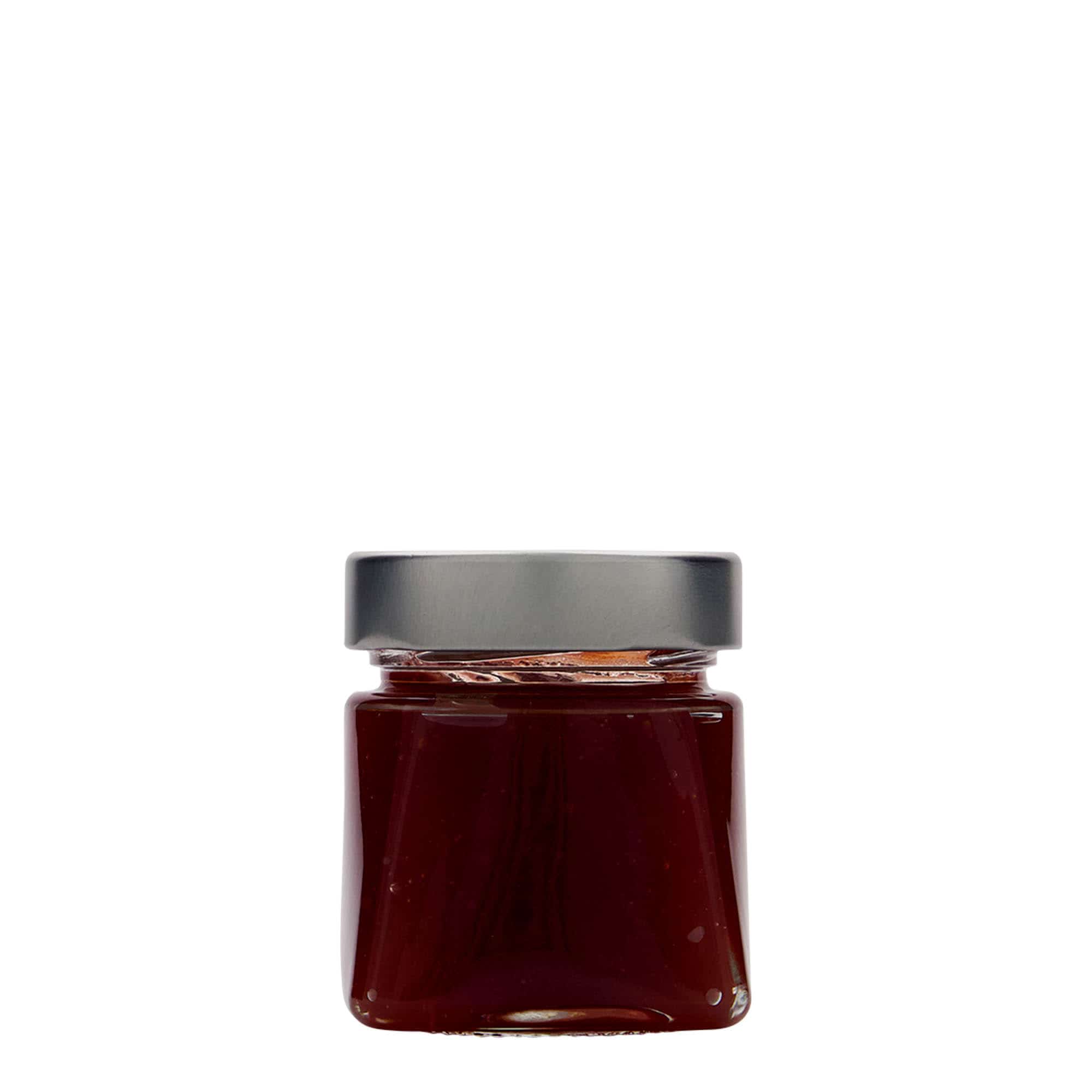 106 ml kvadrātveida stikla burka 'Luxor', atvere: Deep-Twist-Off (DTO 58)