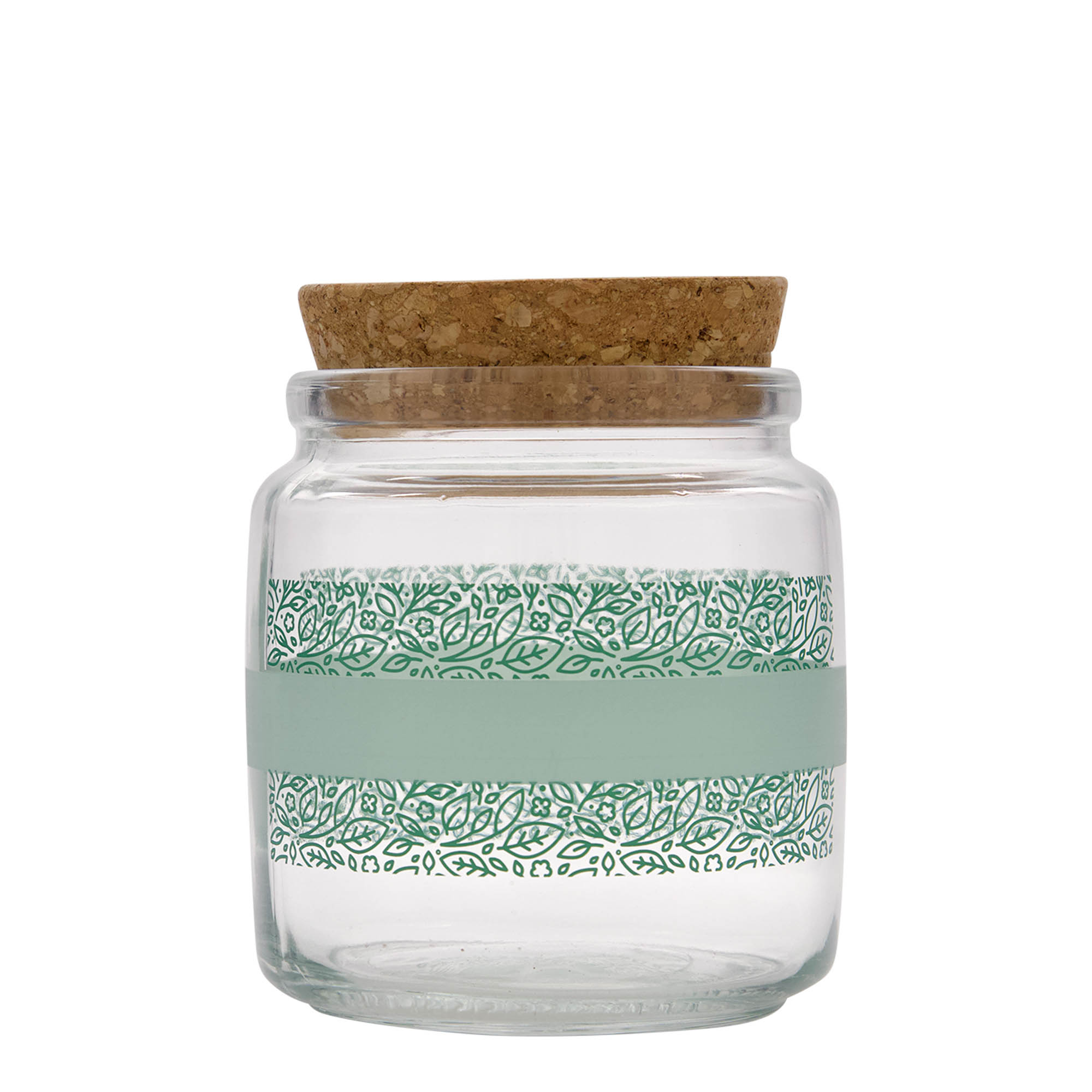 750 ml korķa stikla pudele 'Giara', motīvs: Naturalmente verde, atvere: korķis