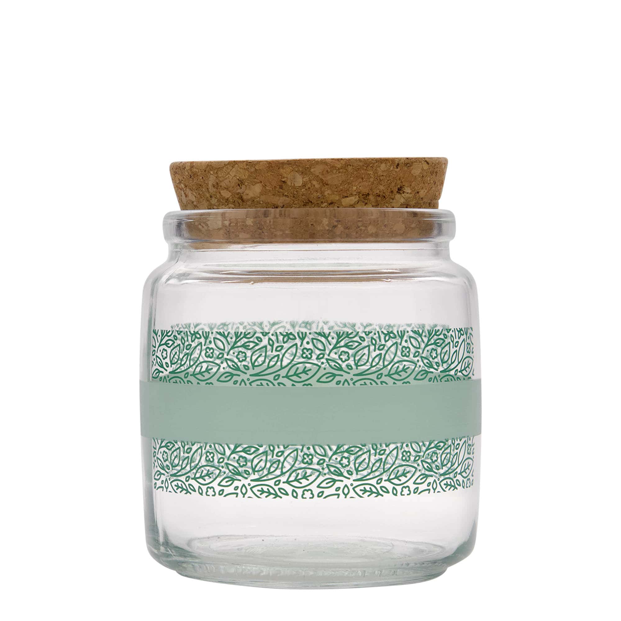 750 ml korķa stikla pudele 'Giara', motīvs: Naturalmente verde, atvere: korķis