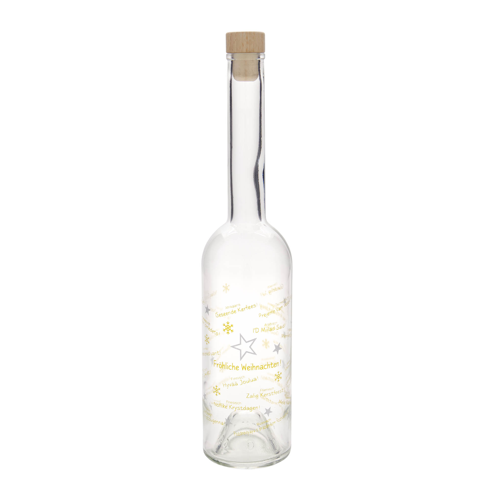 500 ml stikla pudele 'Opera', motīvs: Ziemassvētki pasaulē, atvere: korķis 500 ml stikla pudele 'Opera', motīvs: Ziemassvētki pasaulē, atvere: korķis