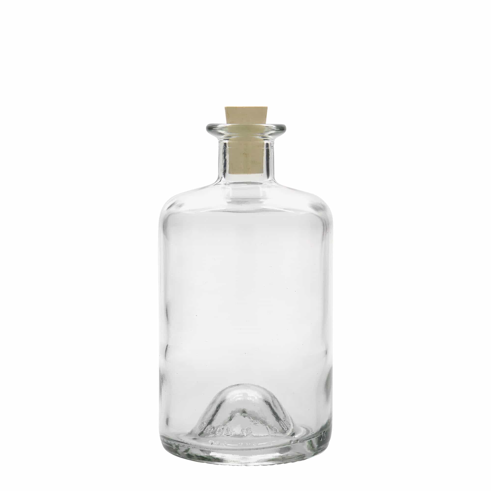 500 ml stikla pudele aptiekāram, atvere: korķis