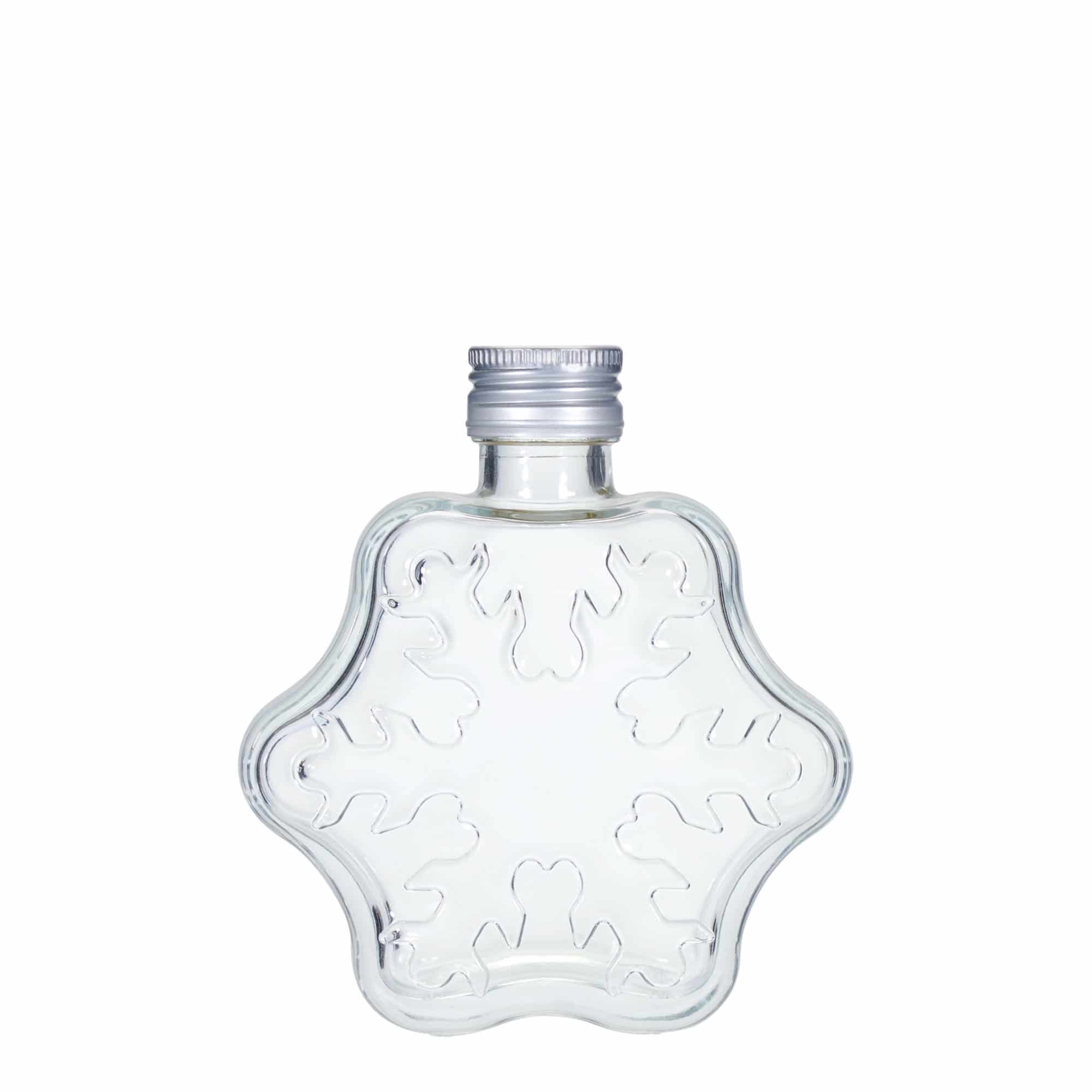 200 ml stikla pudele 'Sniega pārslas', mutes daļa: PP 28