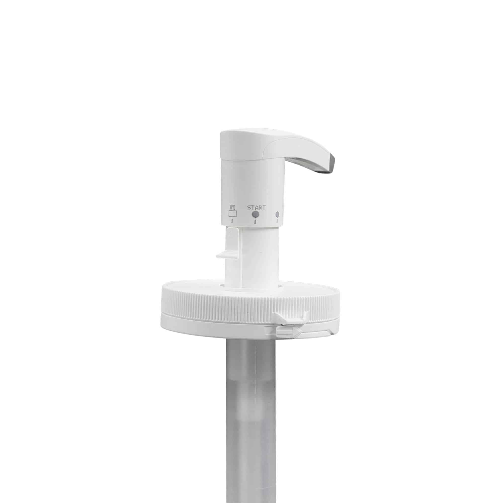 Dozatorpumpe 655 ml 'Securibox', PE plastmasa, balta, vāciņam: skrūvējams aizvērums