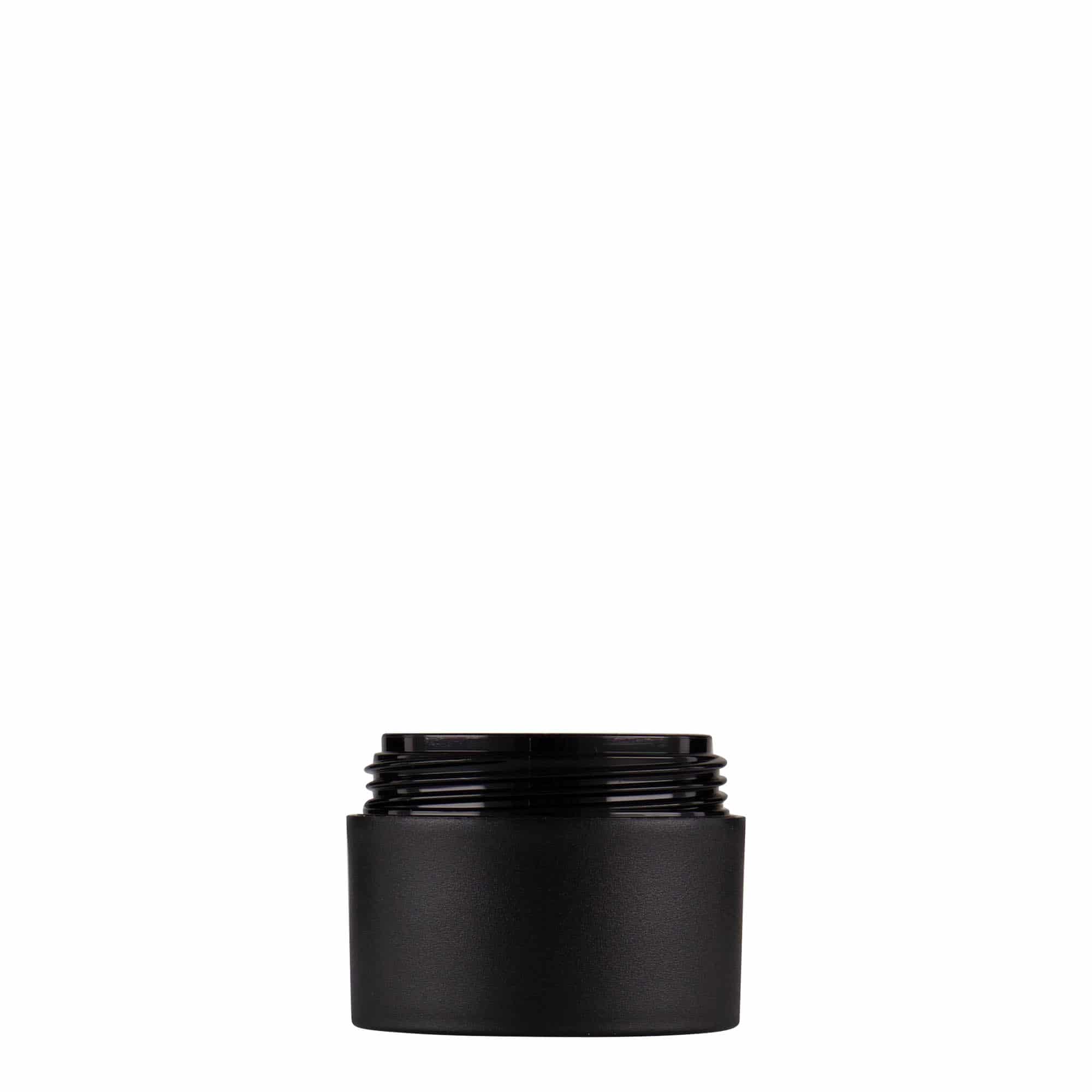 15 ml plastmasas kārbiņa 'Antonella', PP, melna, aizdare: skrūvējams vāciņš 15 ml plastmasas kārbiņa 'Antonella', PP, melna, aizdare: skrūvējams vāciņš
