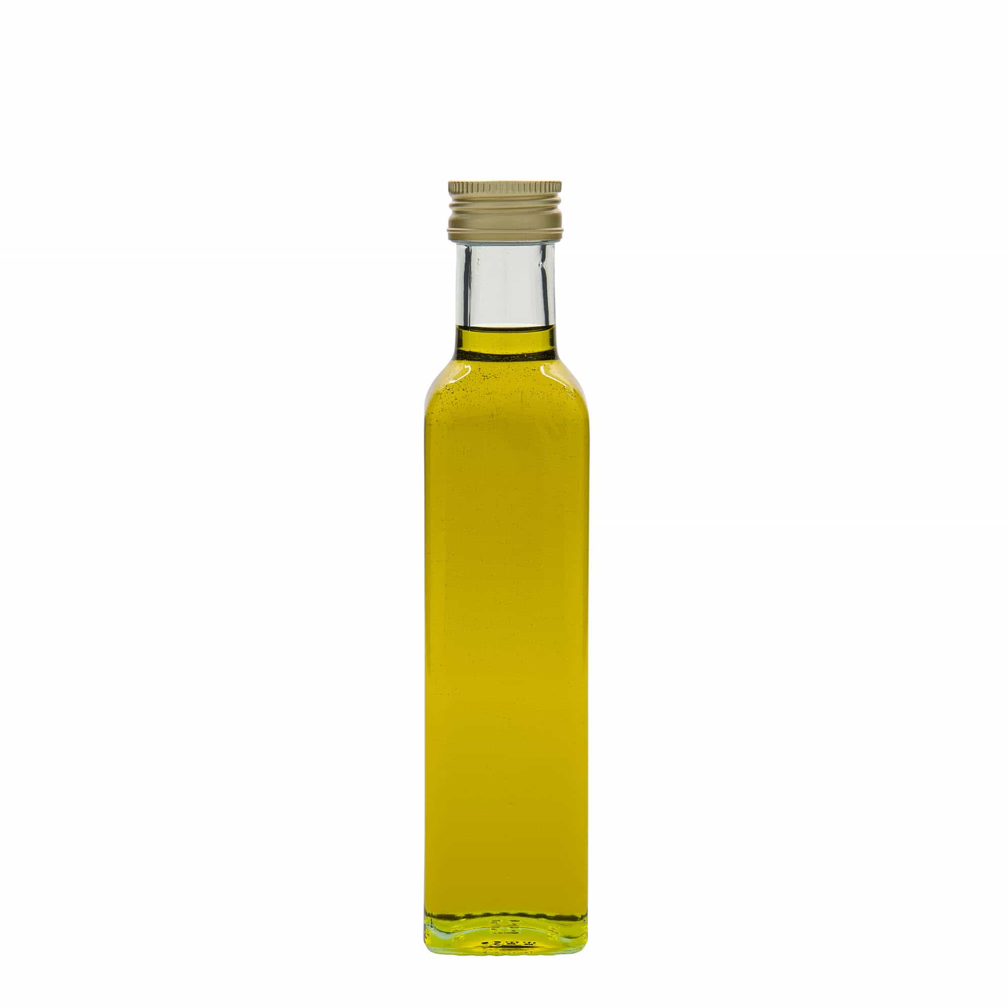 250 ml stikla pudele 'Marasca', kvadrātiska, atvere: PP 31,5