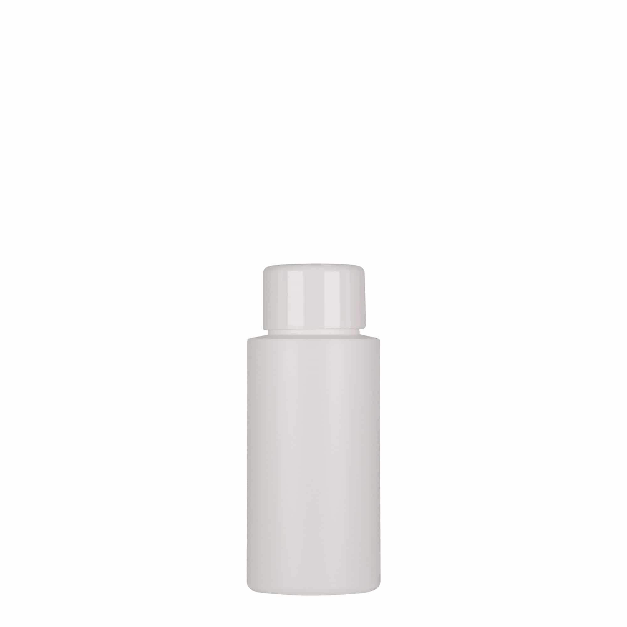 50 ml plastmasas pudele 'Pipe', Green HDPE, balta, aizdare: GPI 24/410