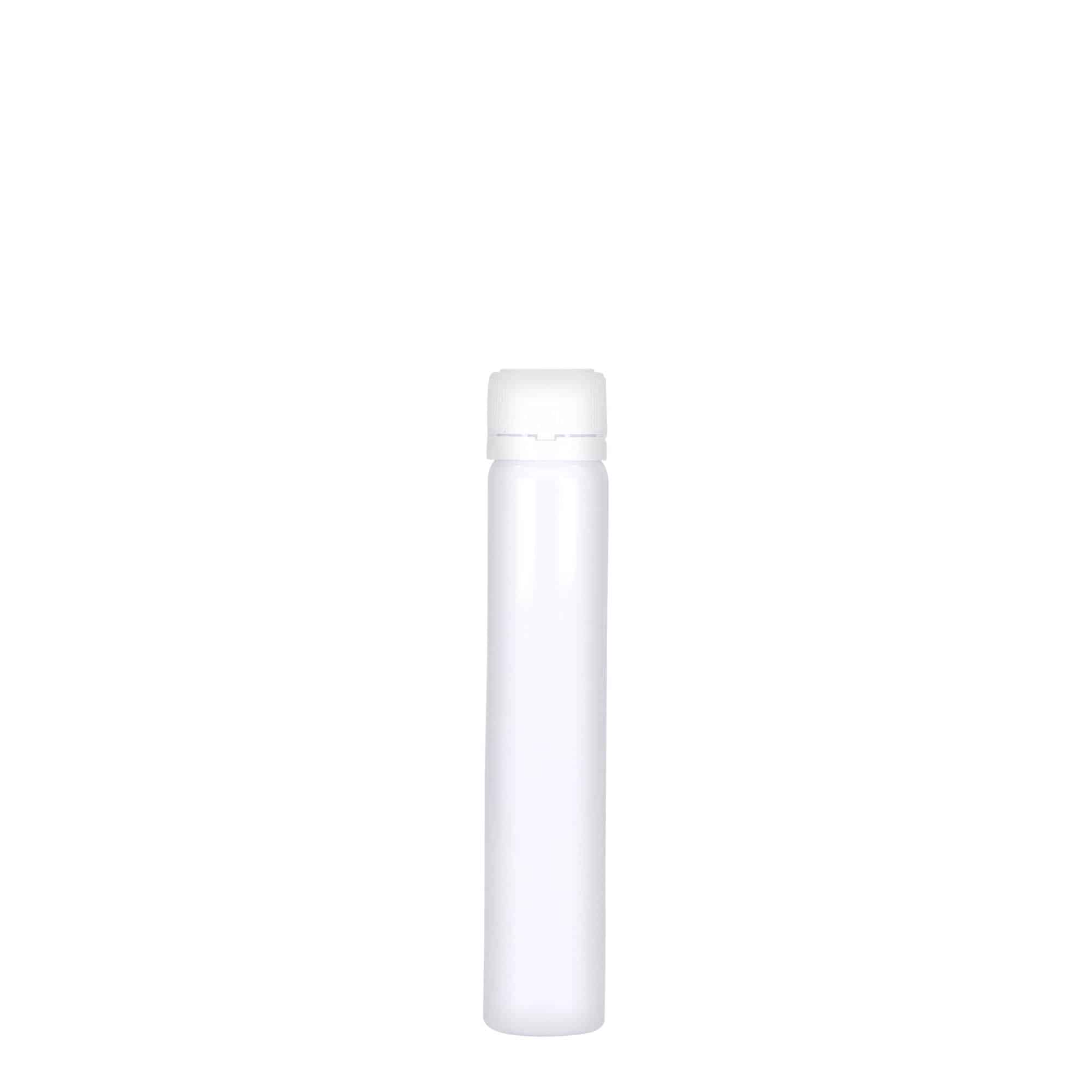 25 ml PET-caurulīte, plastmasa, balta, atvere: skrūvējams vāciņš