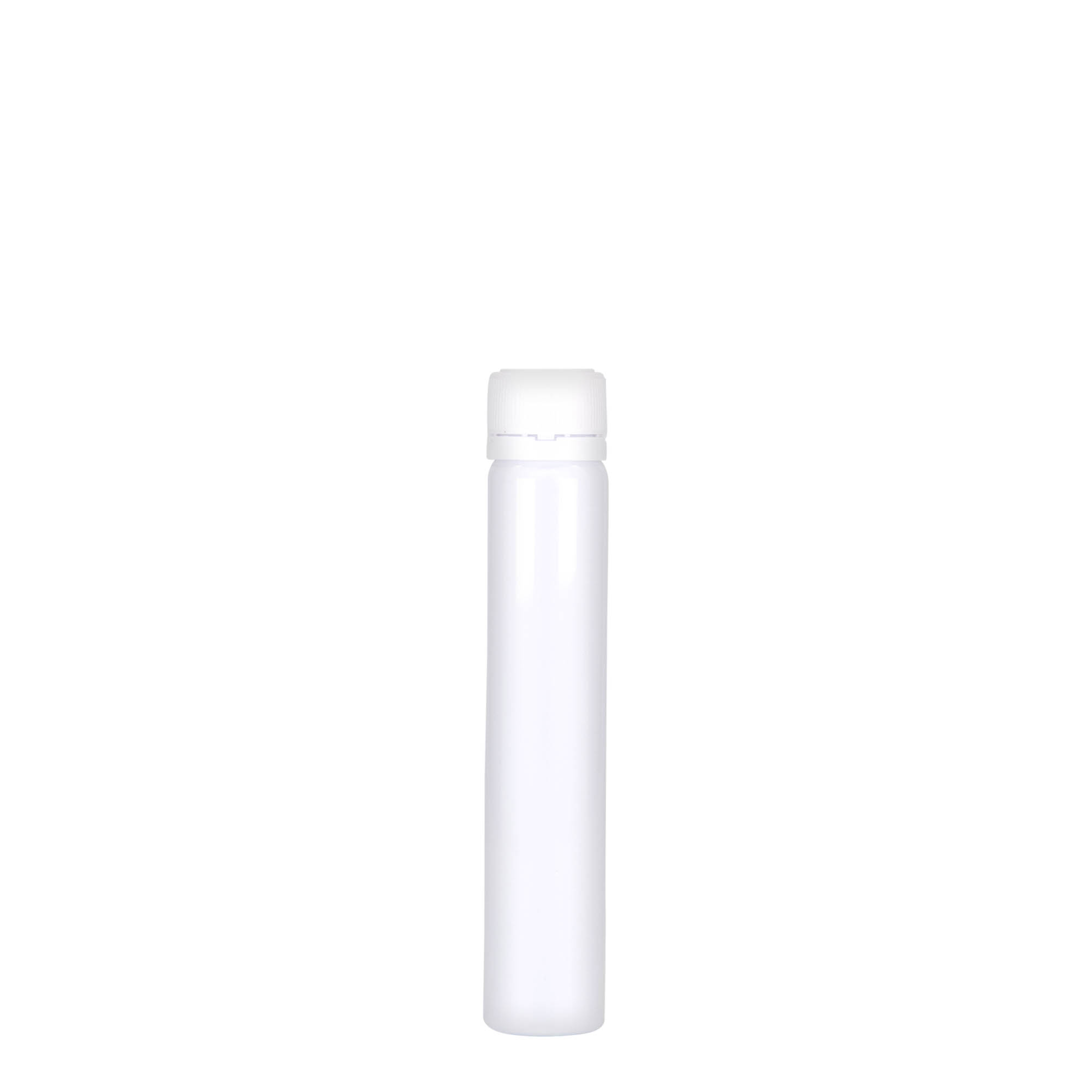25 ml PET-caurulīte, plastmasa, balta, atvere: skrūvējams vāciņš