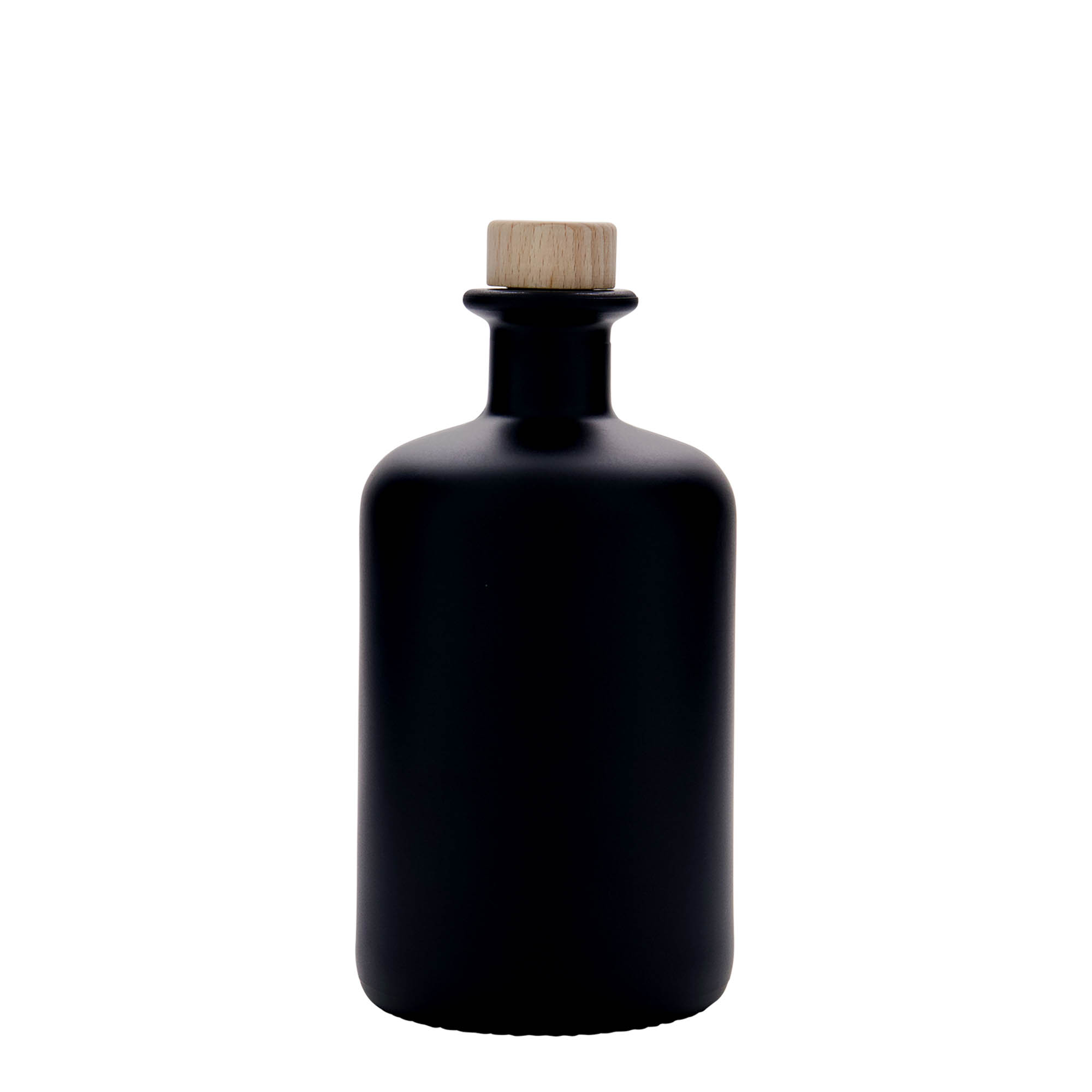 500 ml stikla pudele, aptiekāra, melna, atvere: korķis 500 ml stikla pudele, aptiekāra, melna, atvere: korķis