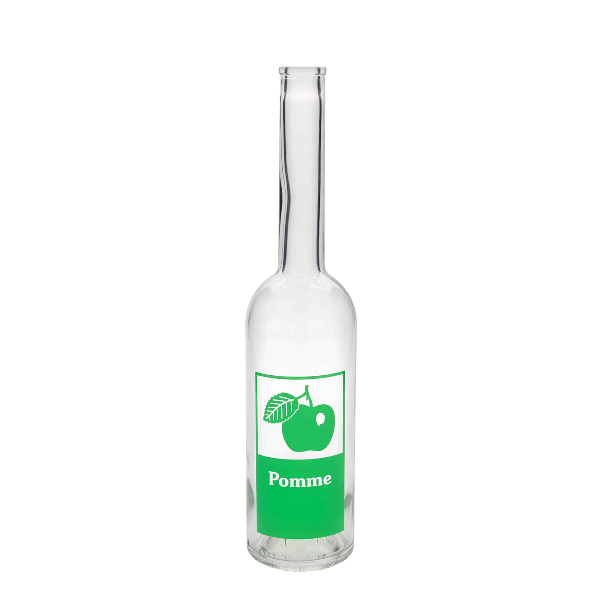 500 ml stikla pudele 'Opera', motīvs: ābols, atvere: korķis 500 ml stikla pudele 'Opera', motīvs: ābols, atvere: korķis