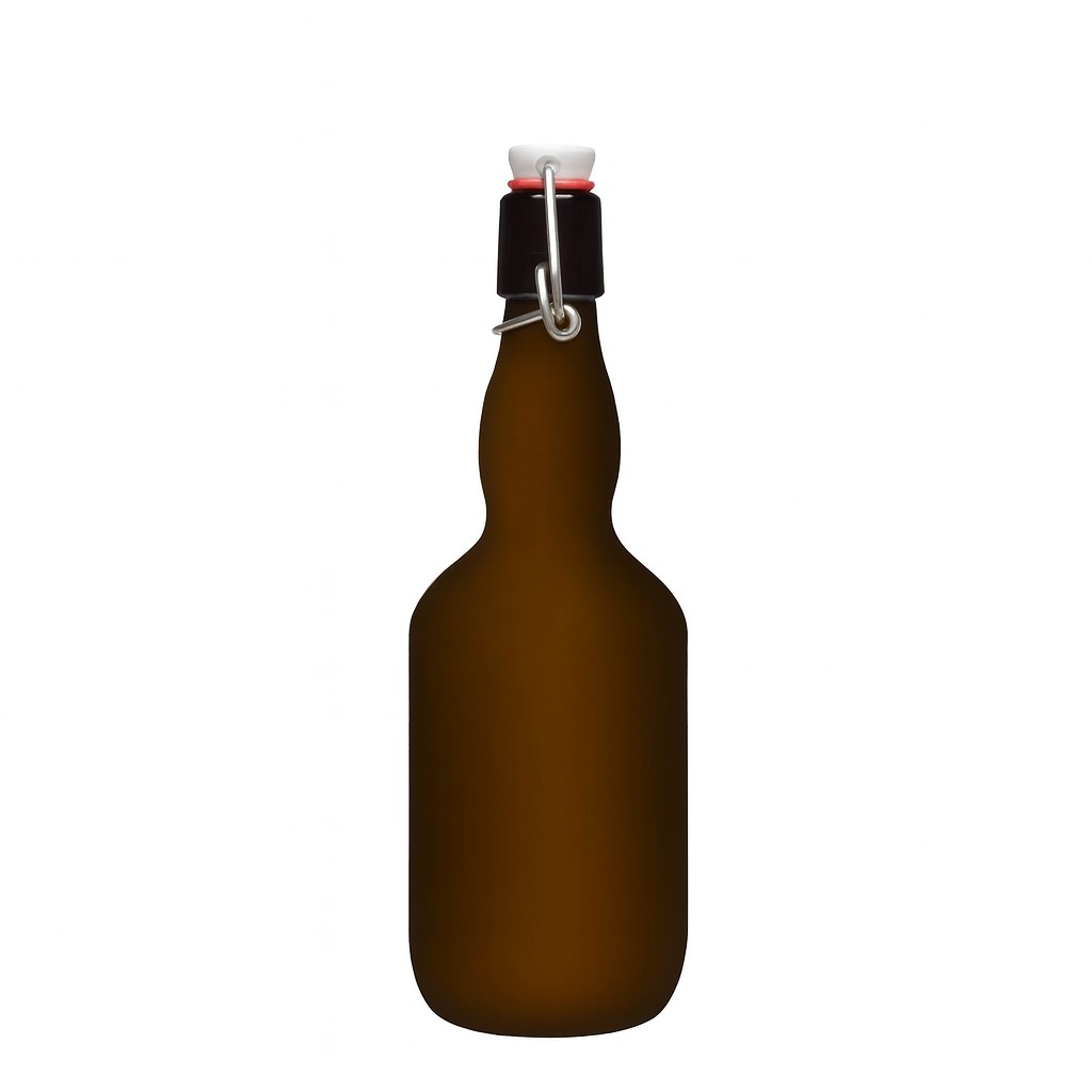 500 ml alus pudele ar kakla izliekumu, stikls, antīkzaļš, atvere: aizbīdņa aizdare