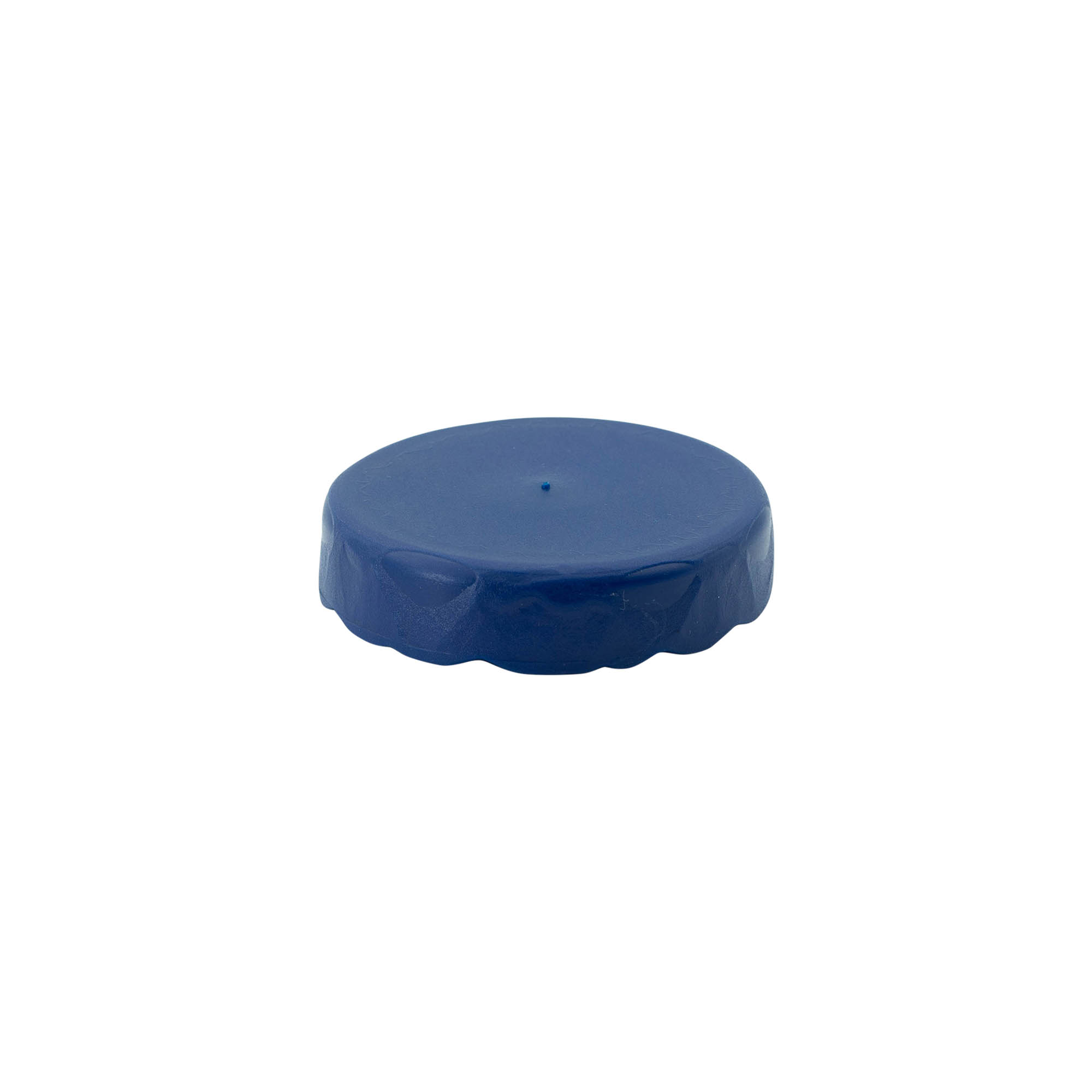 Uzvelkams vāks šauras kakla keramikas traukam, HDPE plastmasa, zils