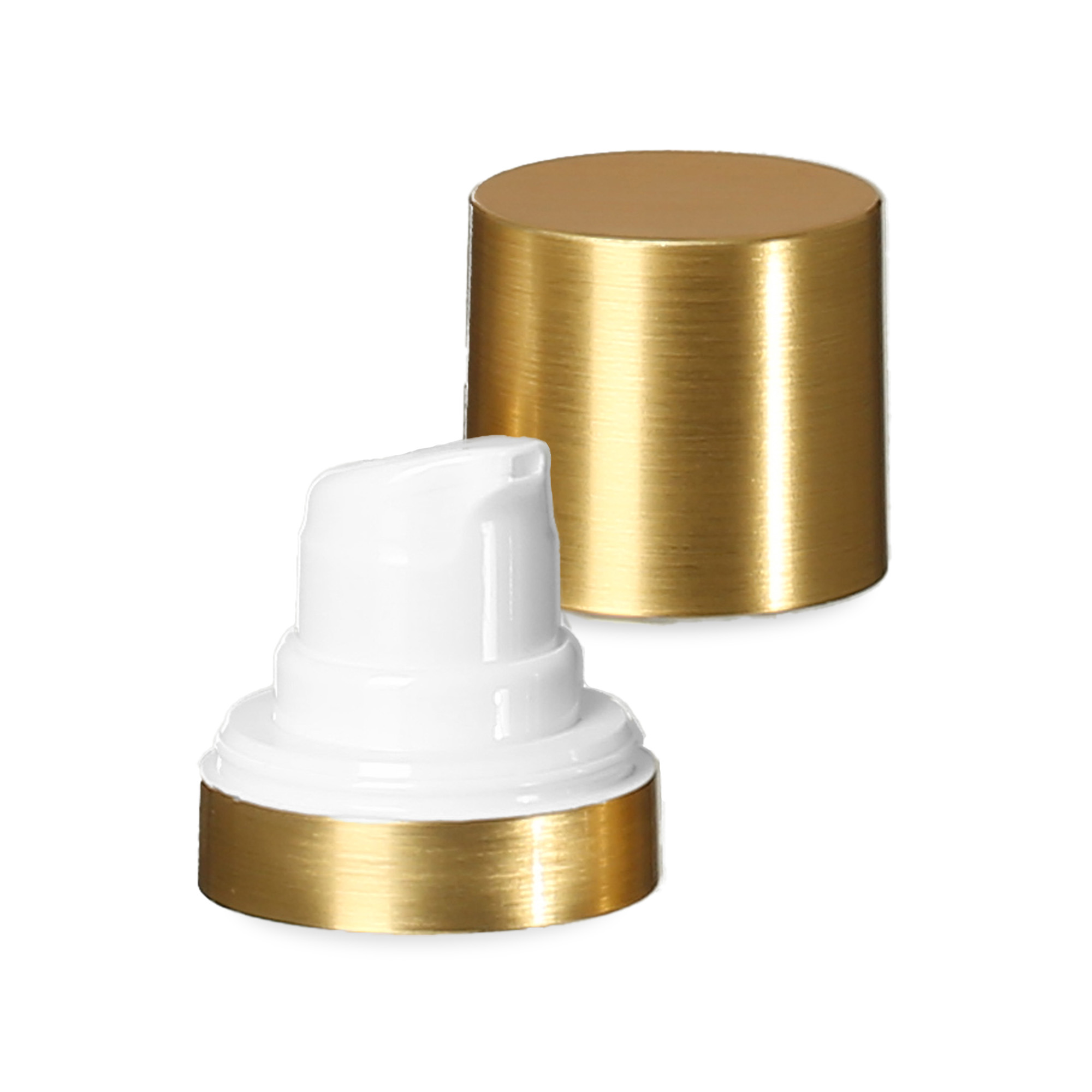 Airless galviņa Micro Goldrand + balta, spīdīga uzmava