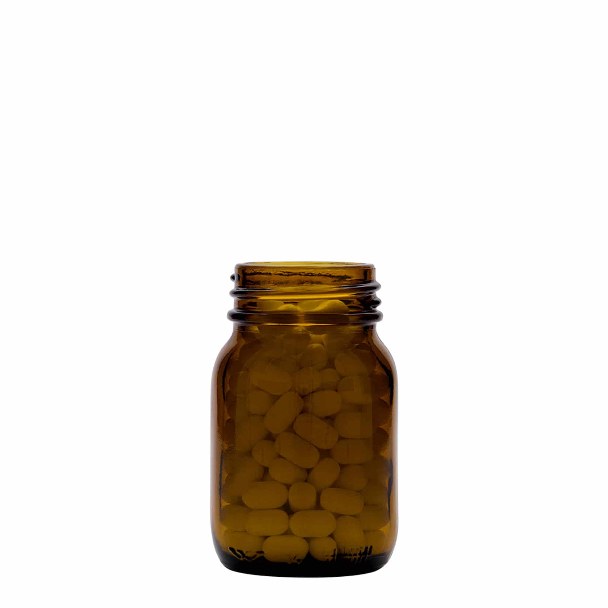75 ml plata kakla stikla trauks, brūns, atvere: DIN 40 75 ml plata kakla stikla trauks, brūns, atvere: DIN 40