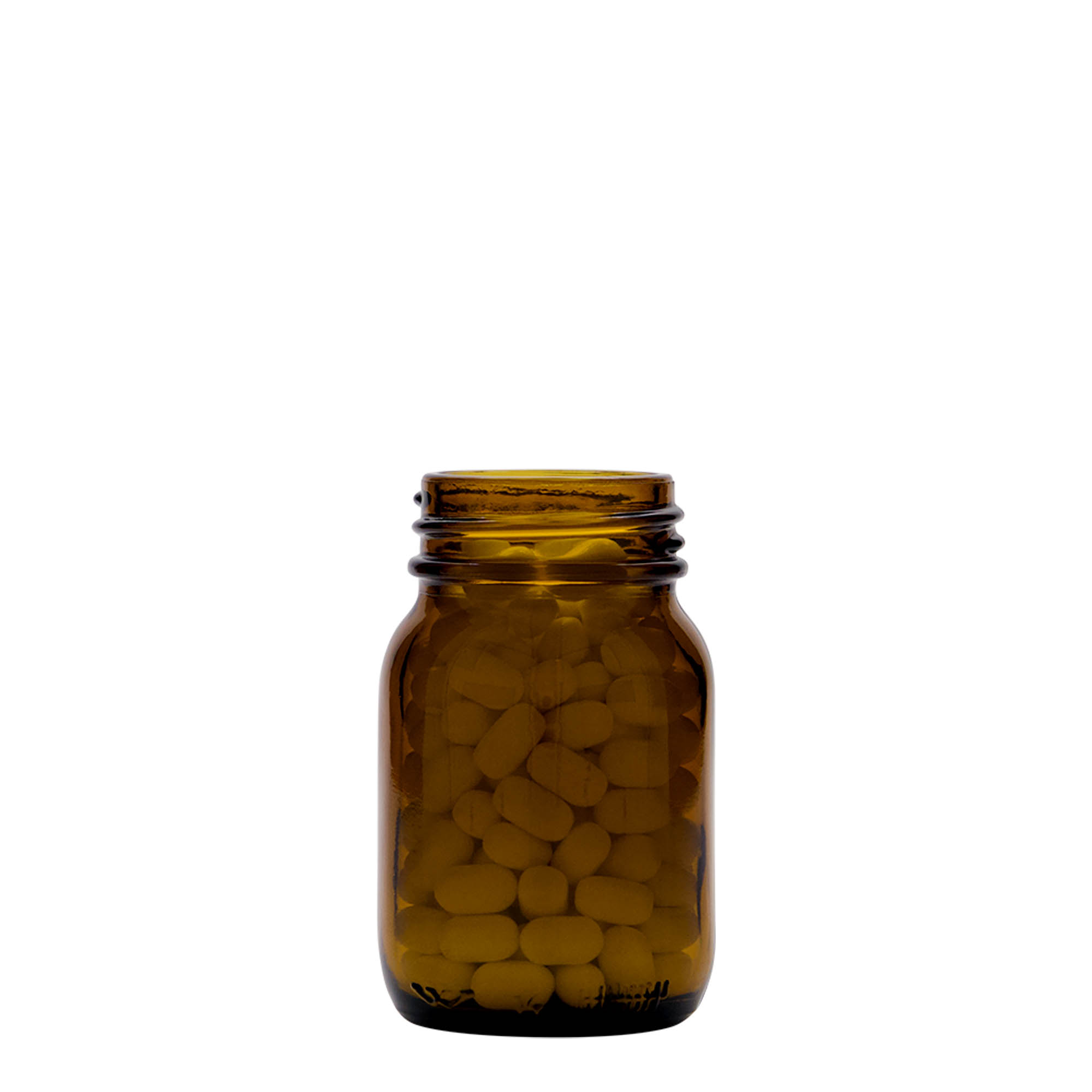 75 ml plata kakla stikla trauks, brūns, atvere: DIN 40