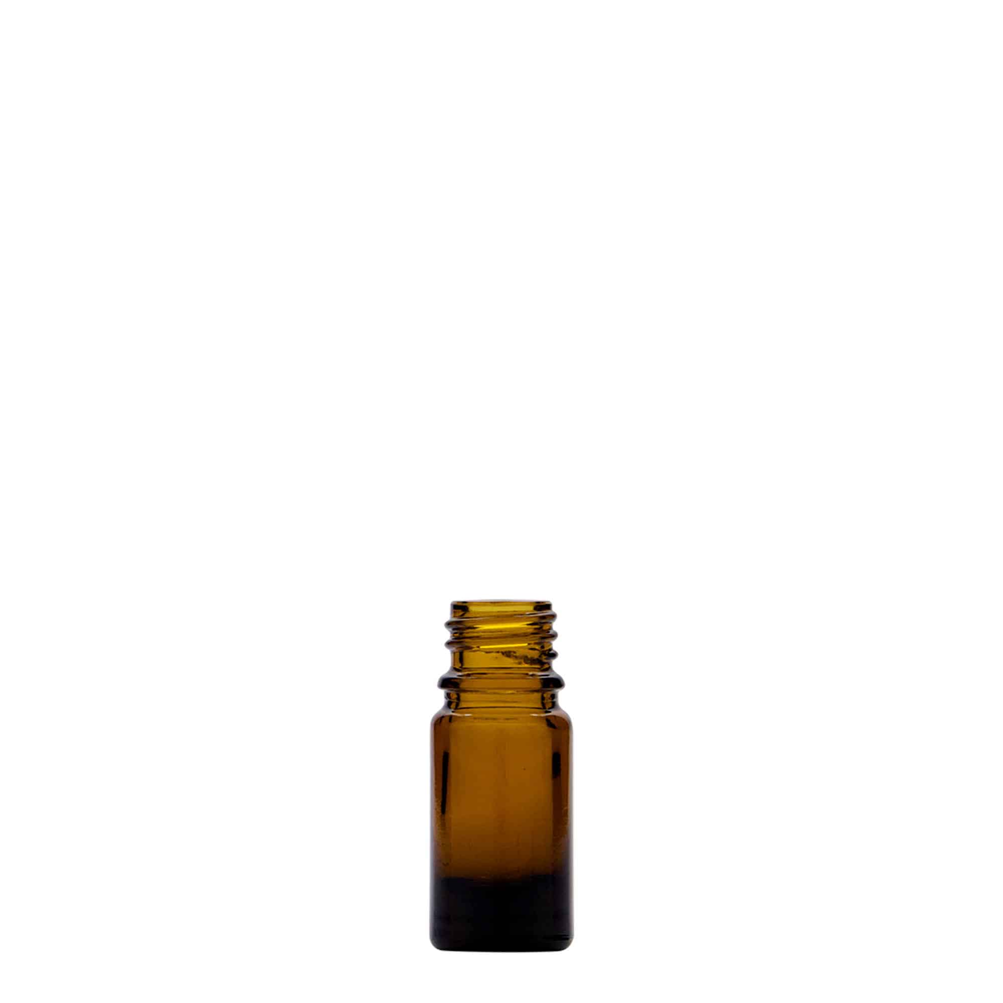 5 ml zāļu pudelīte, stikla, brūna, aizdare: DIN 18 5 ml zāļu pudelīte, stikla, brūna, aizdare: DIN 18