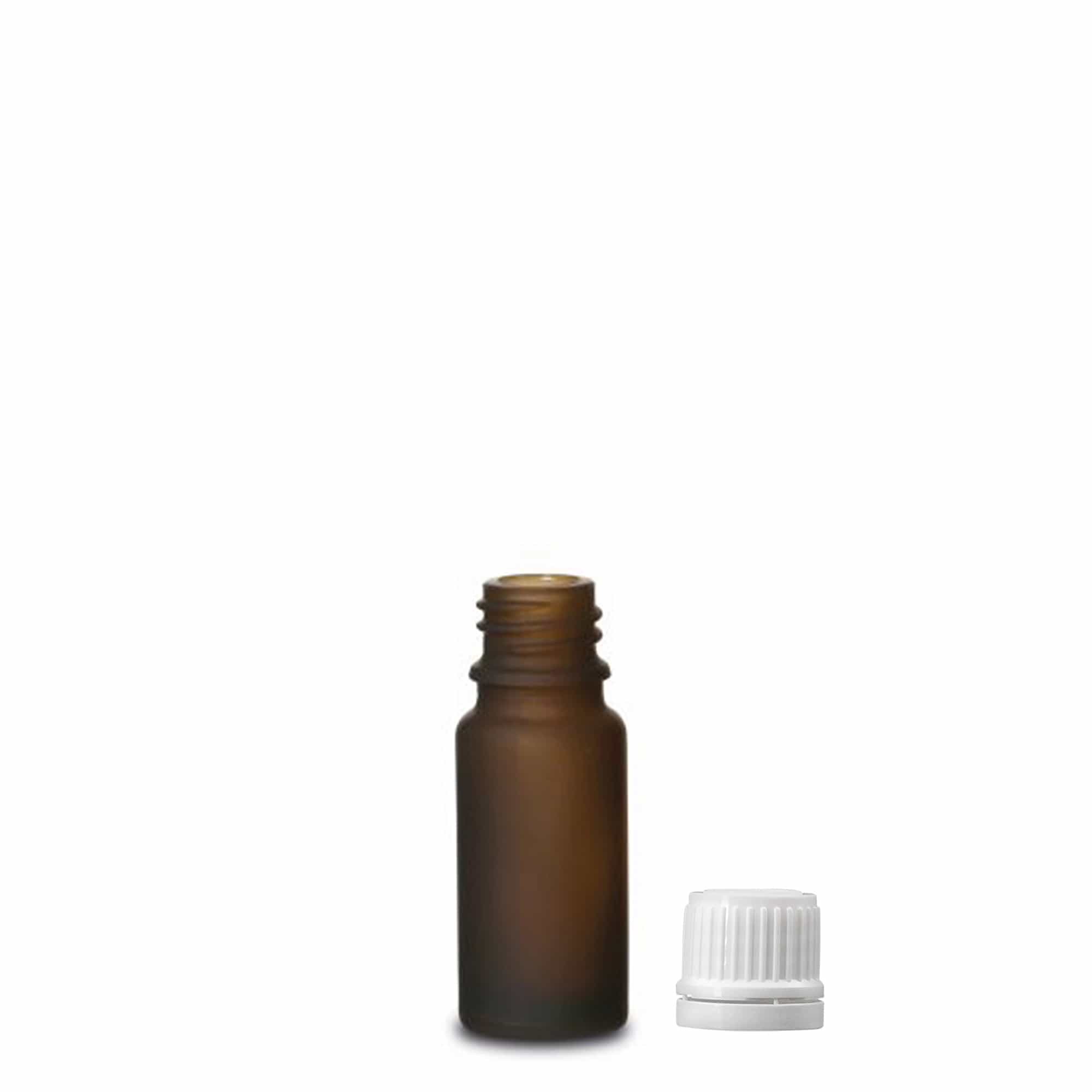 10 ml medicīnas pudele, stikls, brūna matēta, atvere: DIN 18