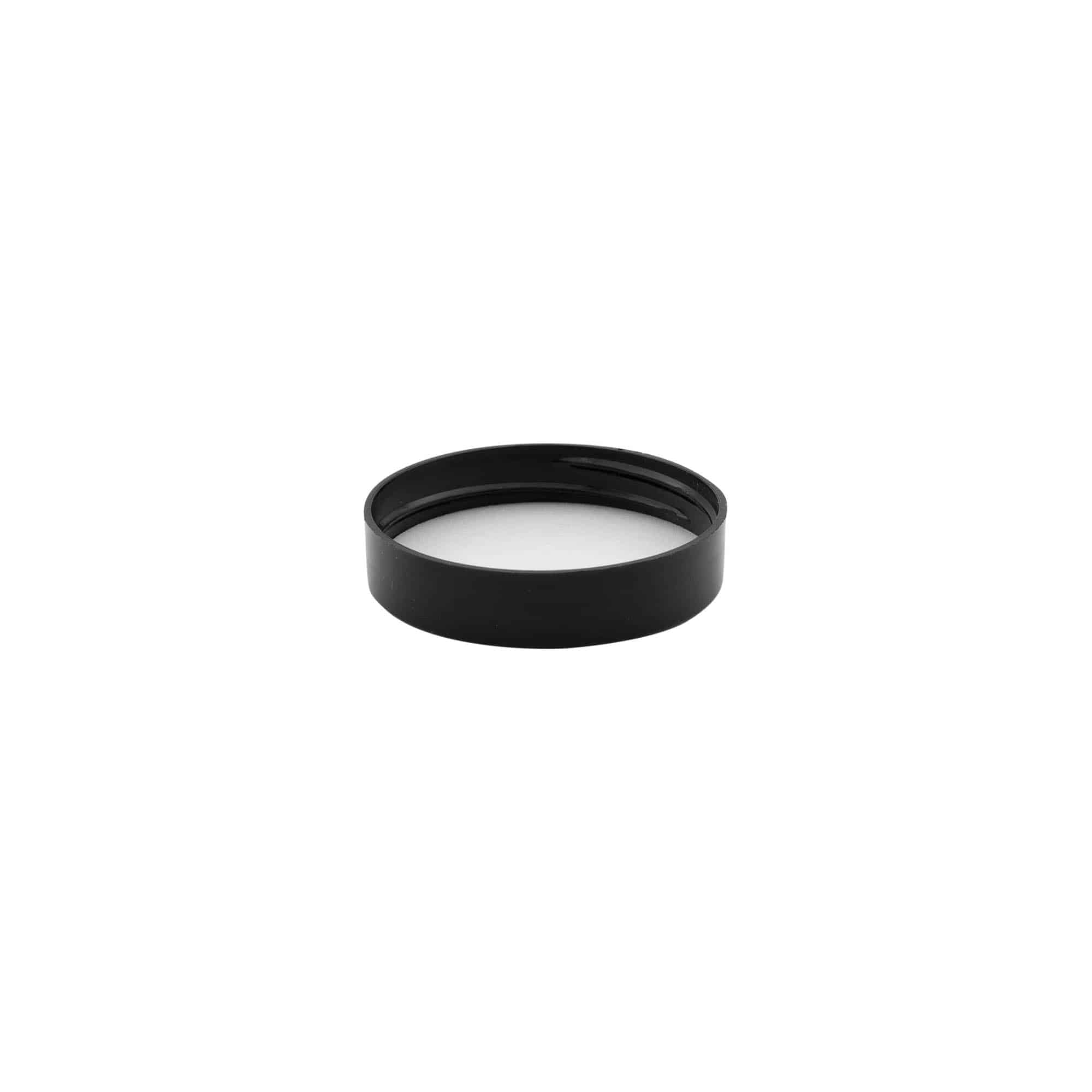 Skrūvējams vāciņš, PP plastmasa, melns, priekš atveres: 48/400