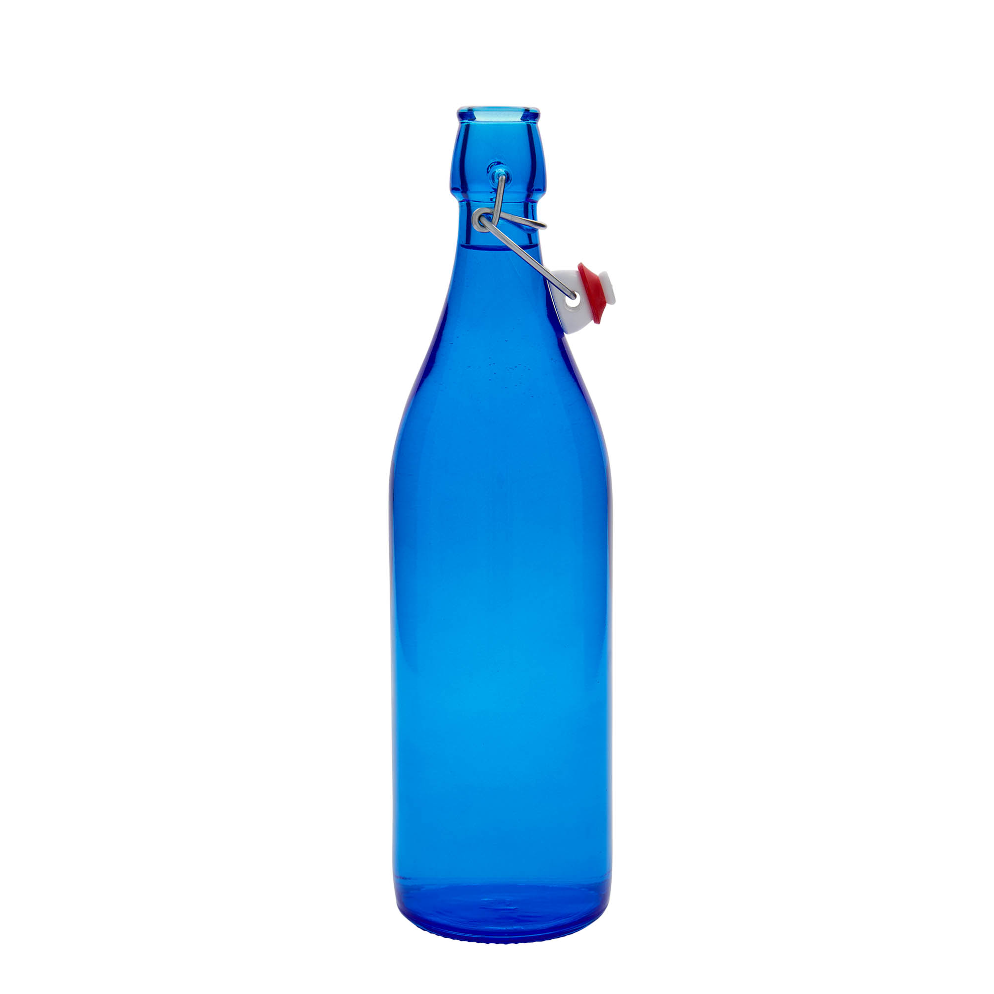 1.000 ml stikla pudele 'Giara', zila, atvere: aizbāžņa aizvērums