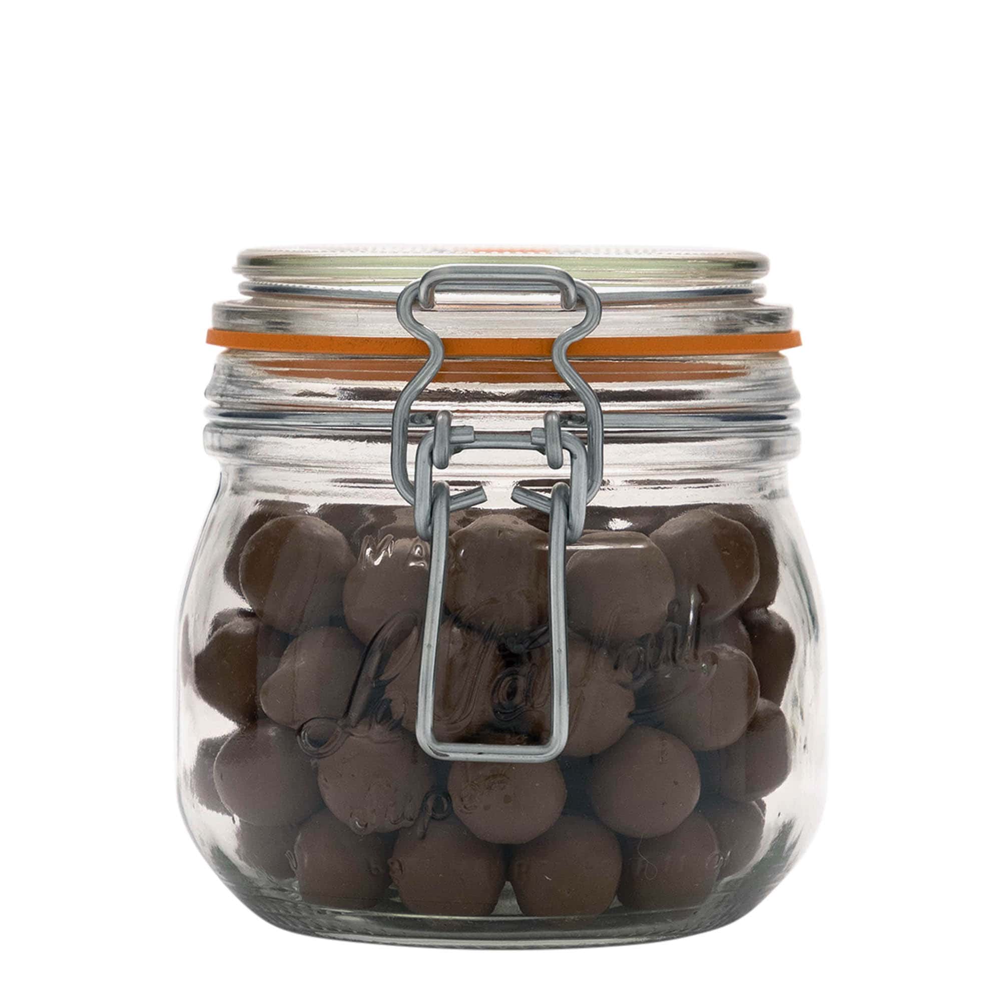 500 ml stiklaina burka ar metāla aizdari 'Le Parfait Super Bocal', atvere: metāla aizdares vāks 500 ml stiklaina burka ar metāla aizdari 'Le Parfait Super Bocal', atvere: metāla aizdares vāks