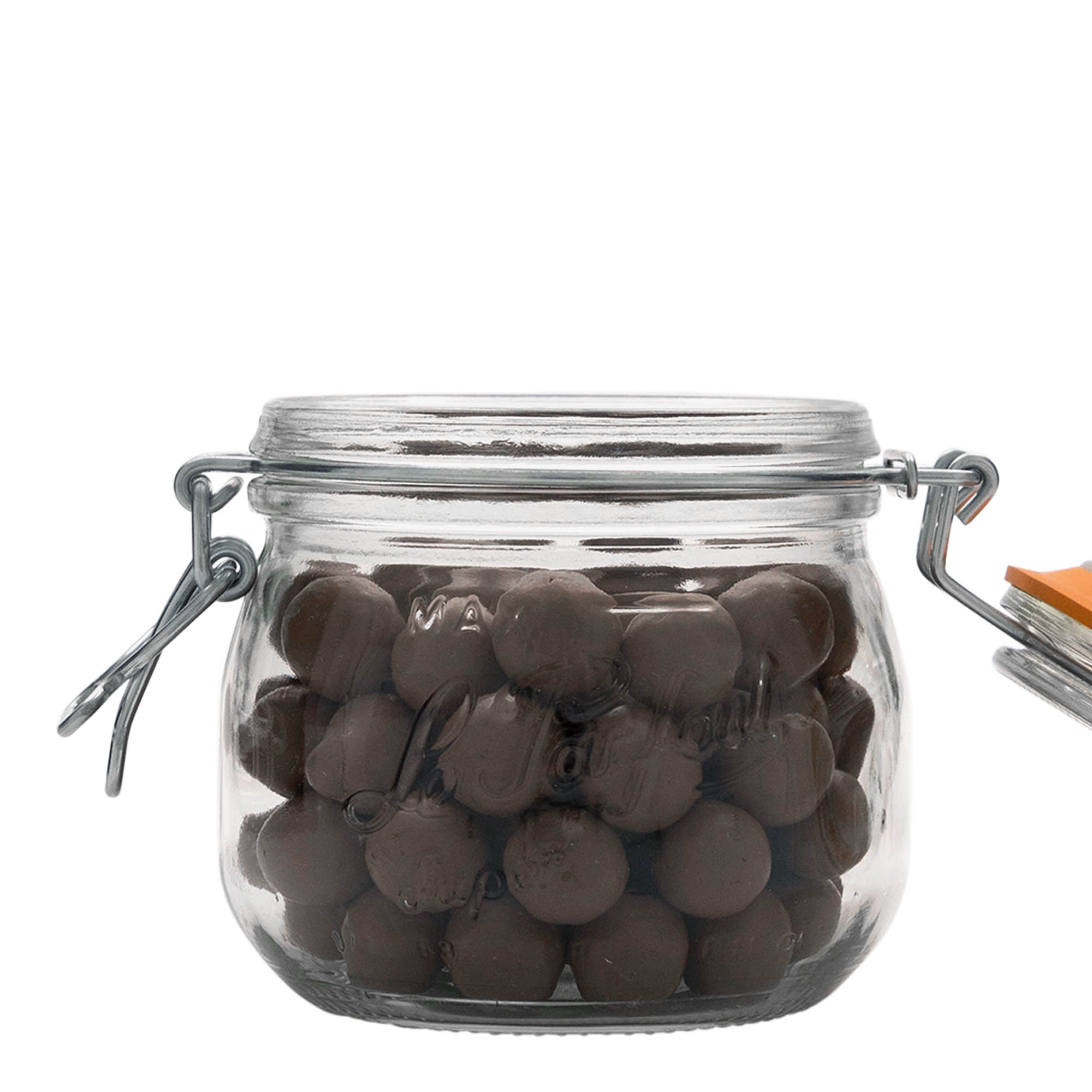 500 ml stiklaina burka ar metāla aizdari 'Le Parfait Super Bocal', atvere: metāla aizdares vāks 500 ml stiklaina burka ar metāla aizdari 'Le Parfait Super Bocal', atvere: metāla aizdares vāks