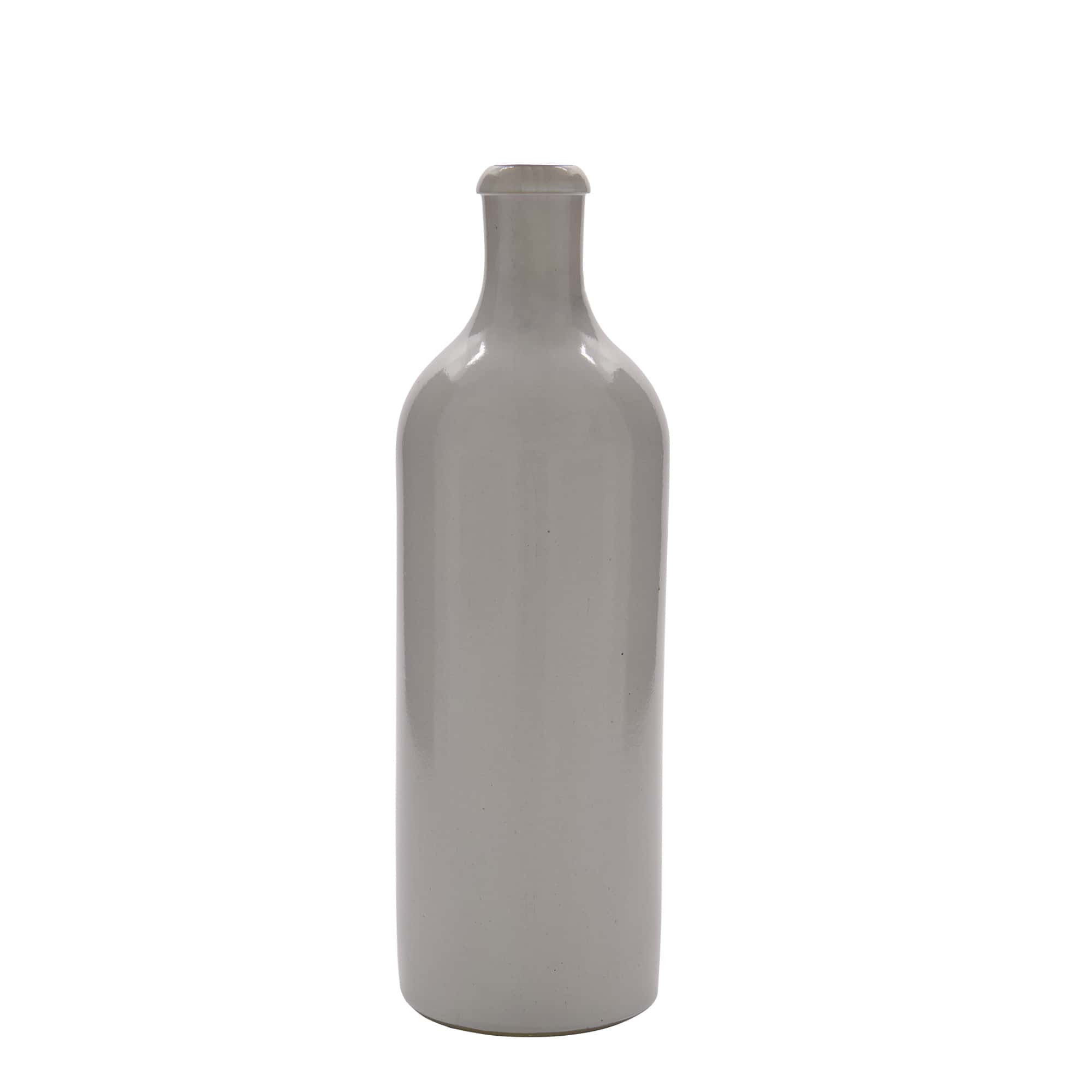 750 ml māla krūka, keramika, balta, aizdare: korķis ar skavu 750 ml māla krūka, keramika, balta, aizdare: korķis ar skavu