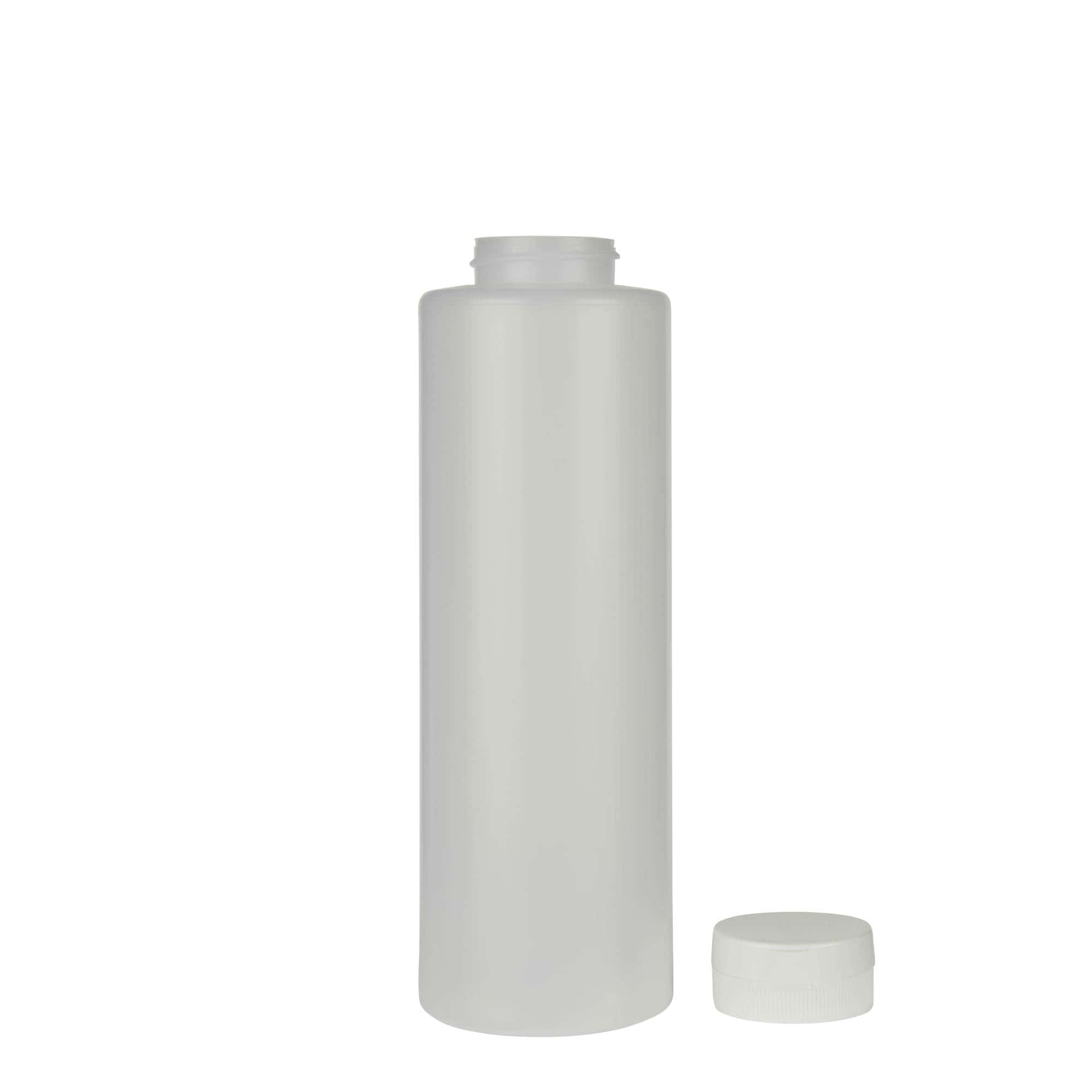500 ml mērces pudele, LDPE plastmasa, dabīga, atvere: 38/400