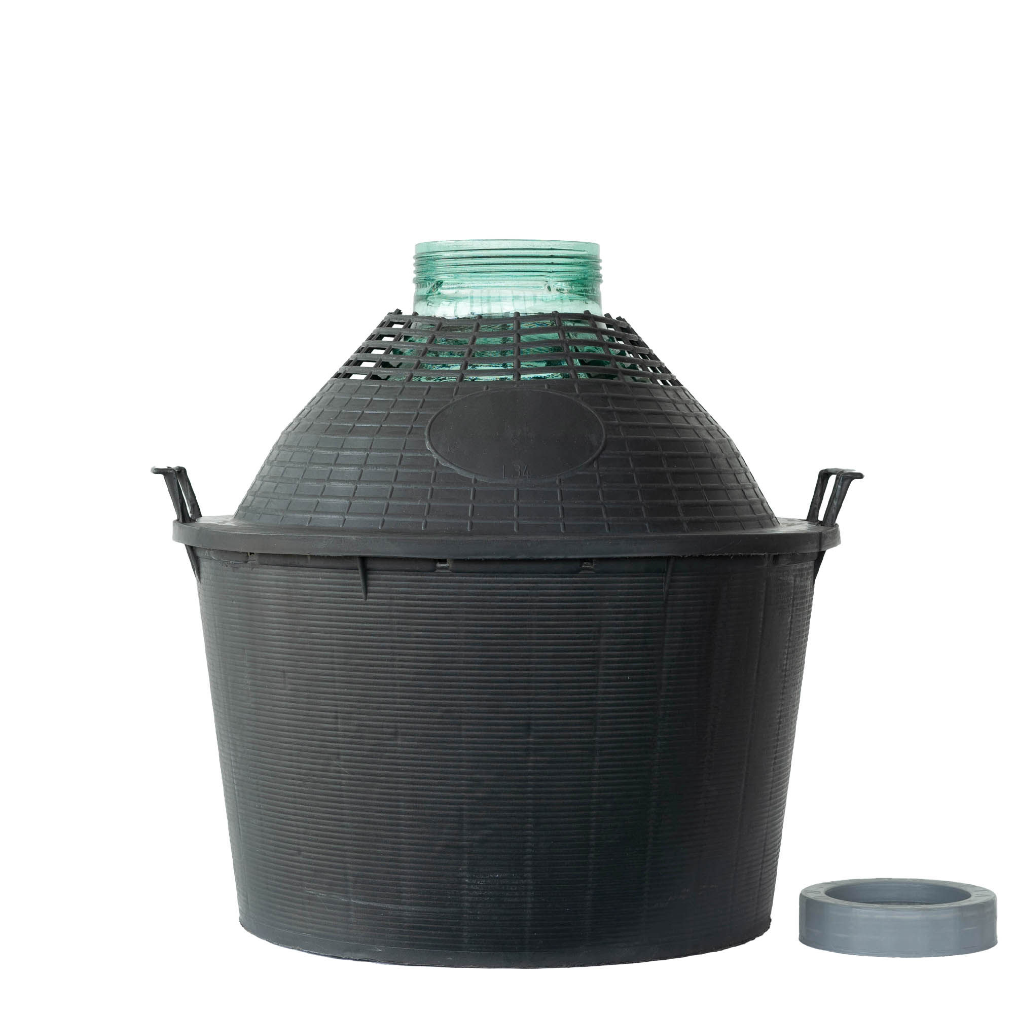 34 l balona pudele ar platu kaklu, stikls, atvere: skrūvējams vāciņš 34 l balona pudele ar platu kaklu, stikls, atvere: skrūvējams vāciņš