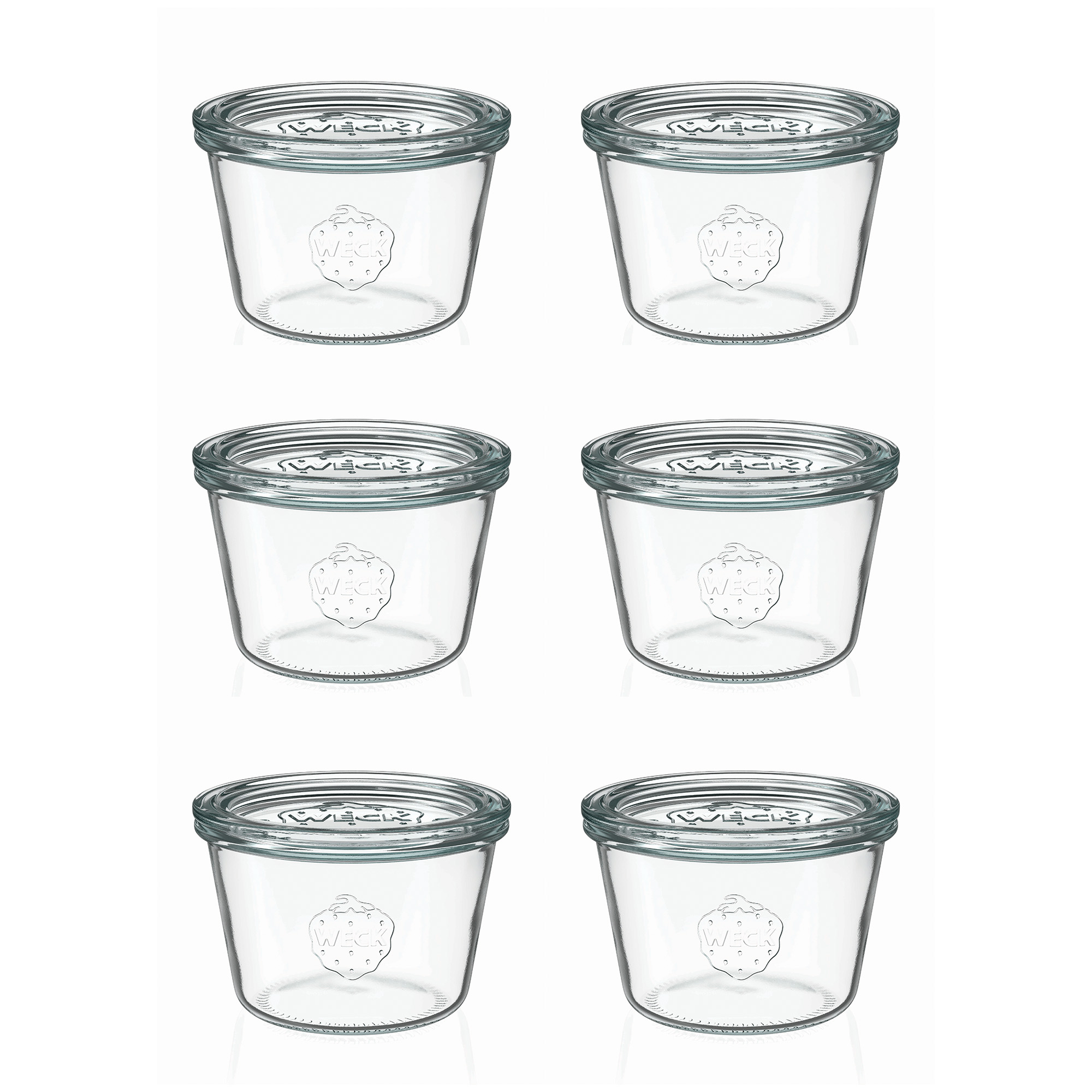 6x 370 ml WECK krituma burka ar stikla vāciņu RR 100