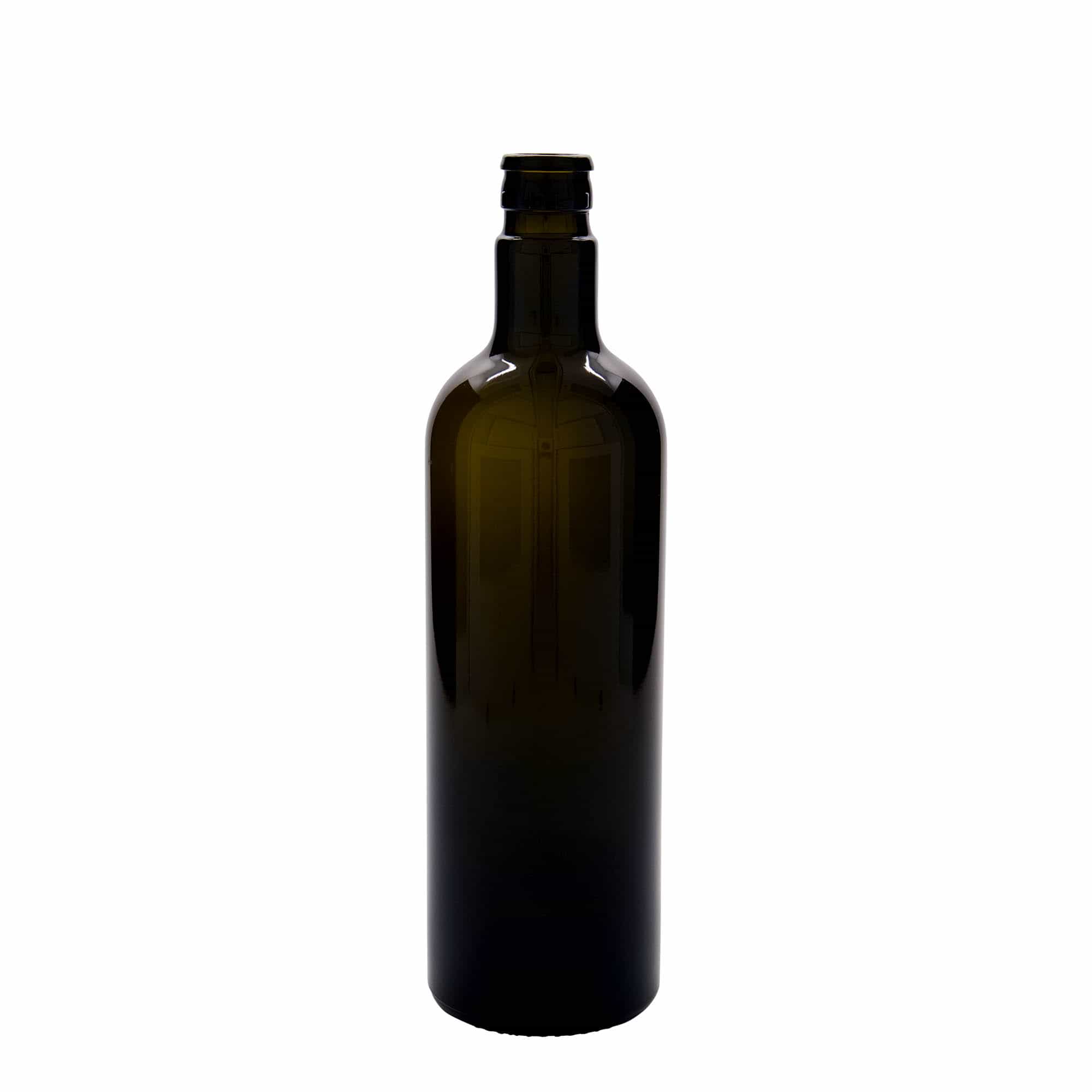 750 ml etiķa/eļļas pudele 'Willy New', stikla, antīki zaļa, aizdare: DOP 750 ml etiķa/eļļas pudele 'Willy New', stikla, antīki zaļa, aizdare: DOP