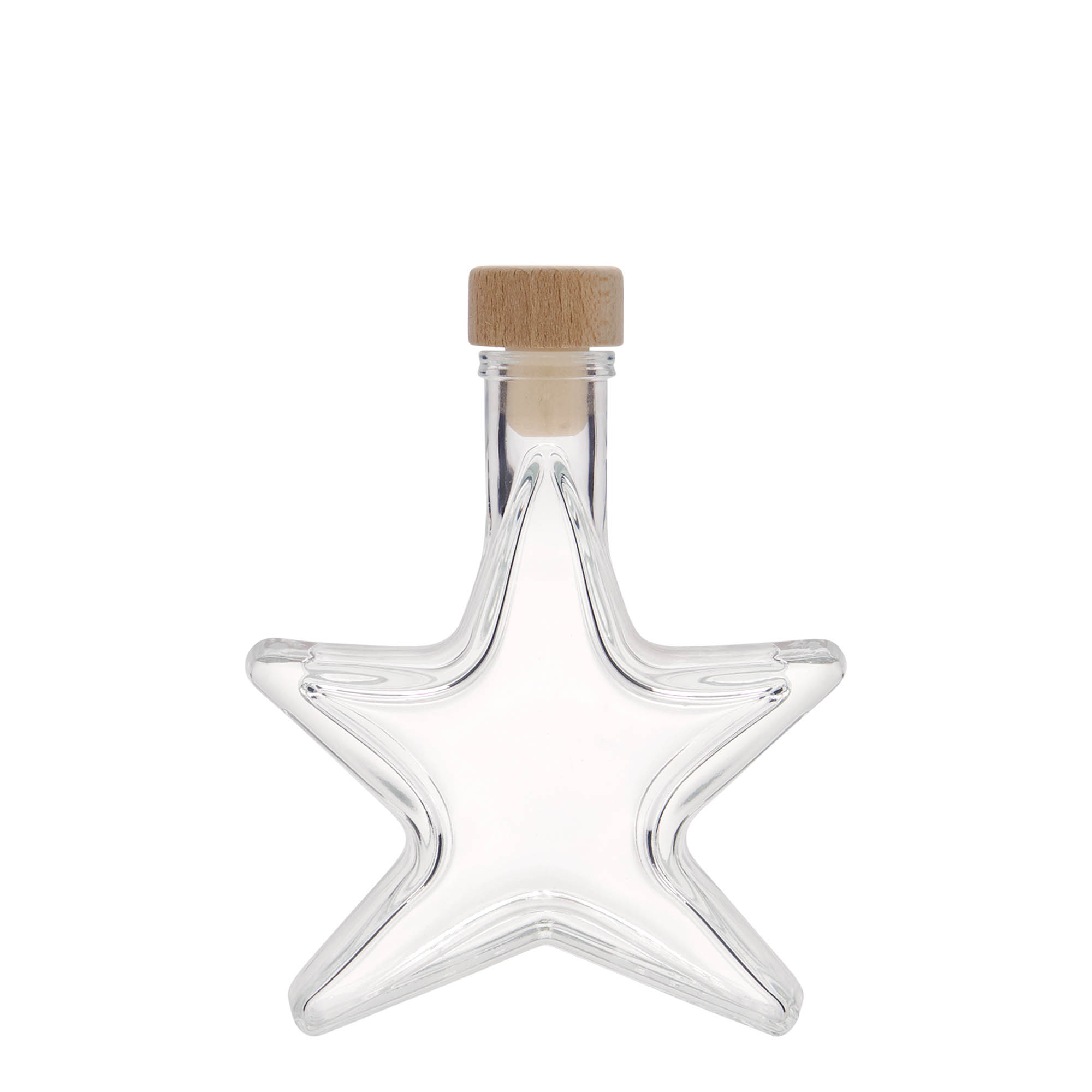 100 ml stikla pudele 'Zvaigzne', atvere: korķis